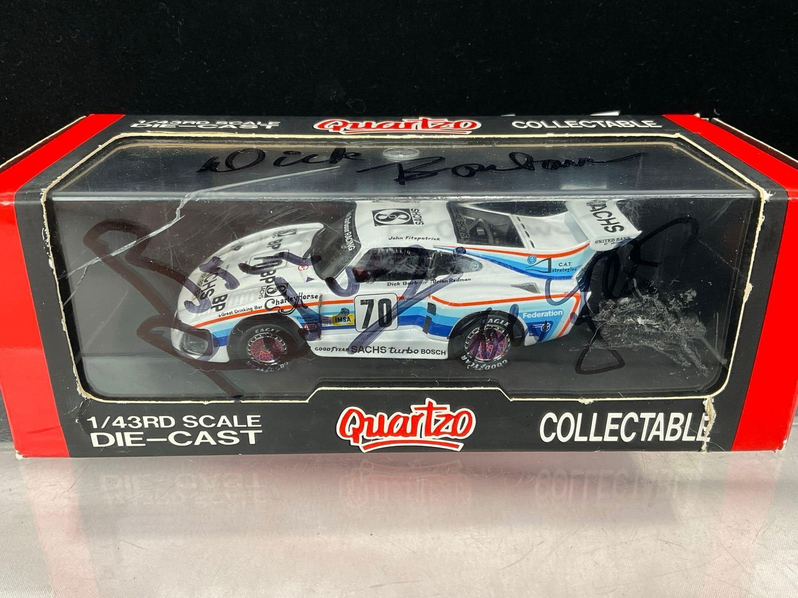 Rare Quartzo 3x Signed Redman, Barbour & Fitzpatrick, 1980 Porsche K-3 1/43 Scale Diecast Car Model - 3