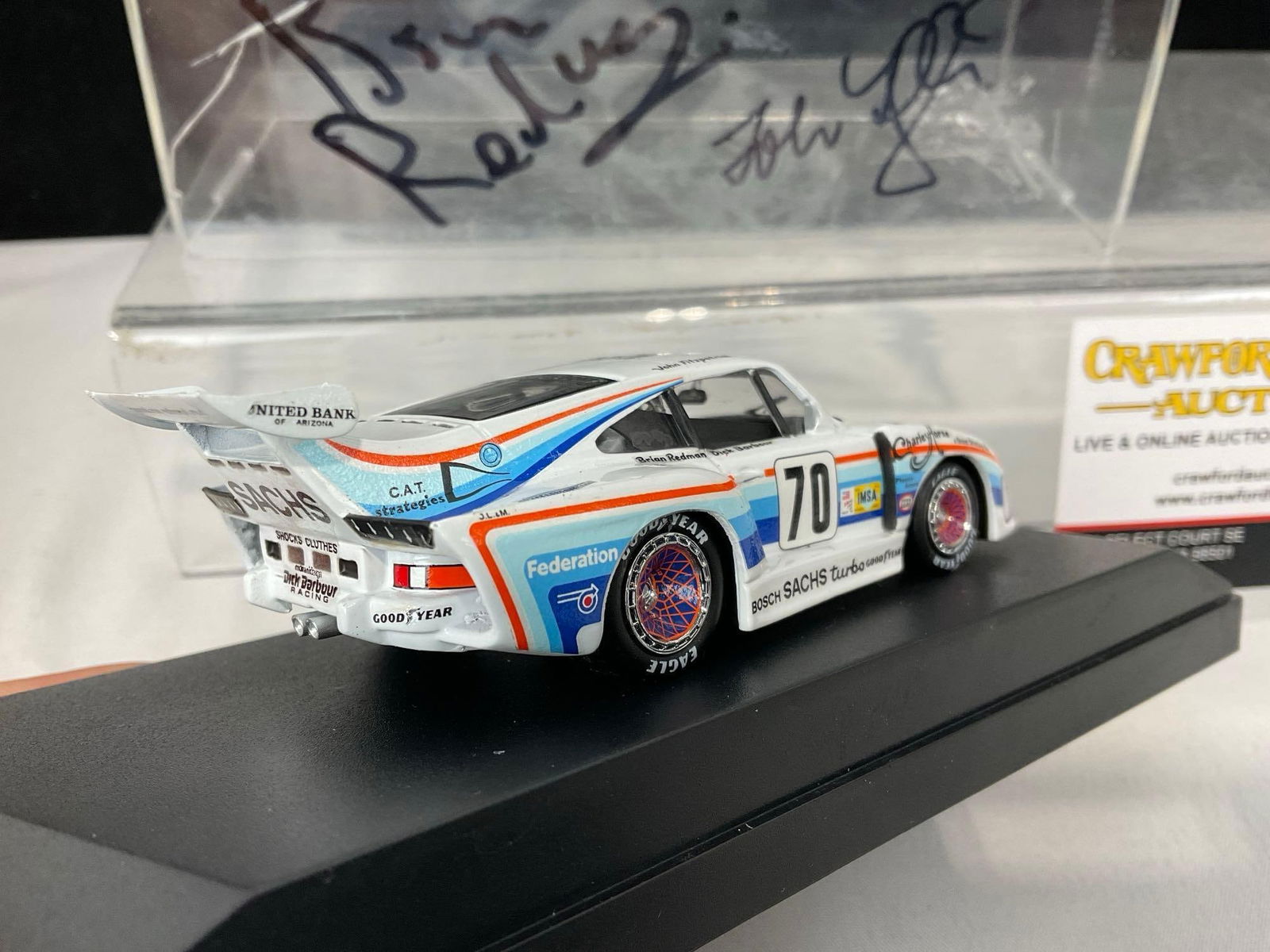 Rare Quartzo 3x Signed Redman, Barbour & Fitzpatrick, 1980 Porsche K-3 1/43 Scale Diecast Car Model - 7