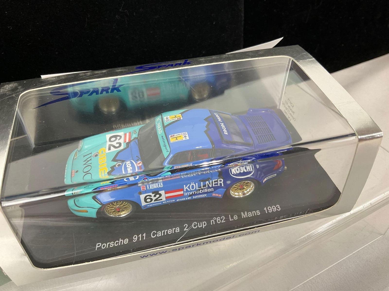 Onyx & Spark Porsche 911 1/43 Scale Diecast Car Models, 1993 Carrera 2 Cup LM & 1999 GT2 LM 24H - 3