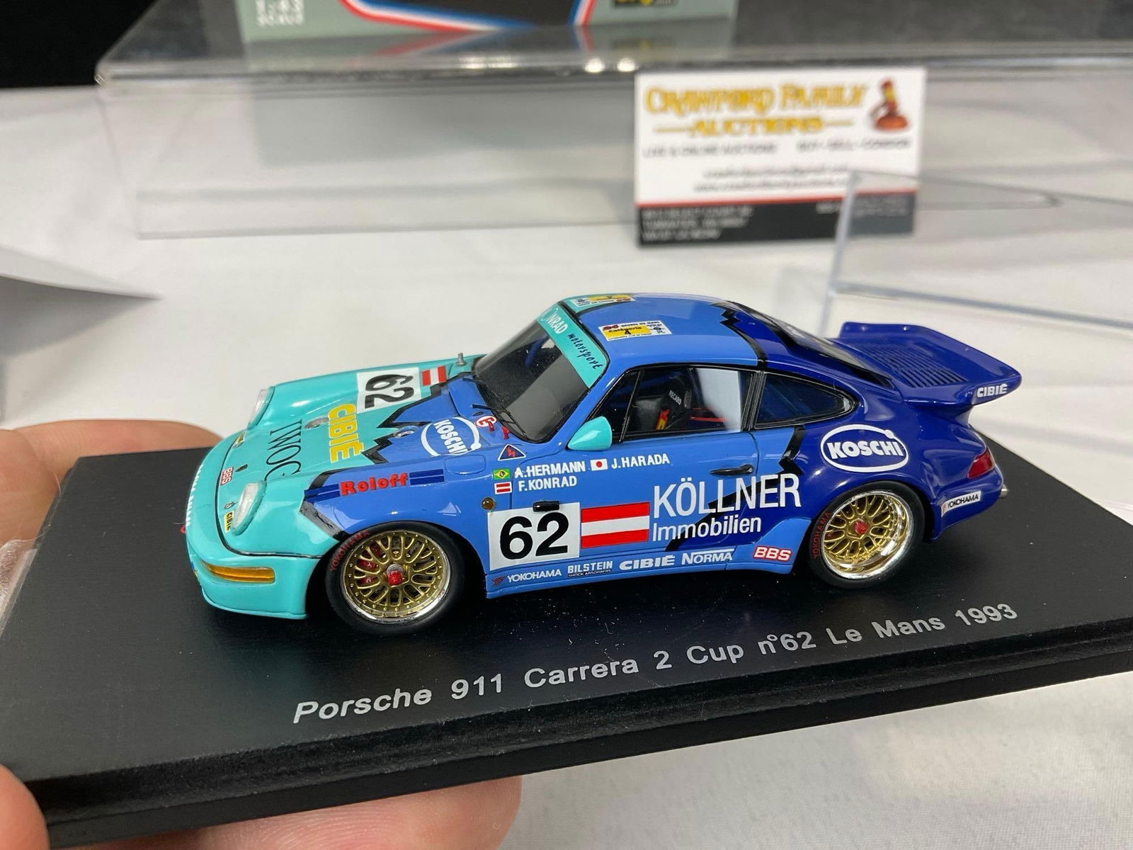 Onyx & Spark Porsche 911 1/43 Scale Diecast Car Models, 1993 Carrera 2 Cup LM & 1999 GT2 LM 24H - 4