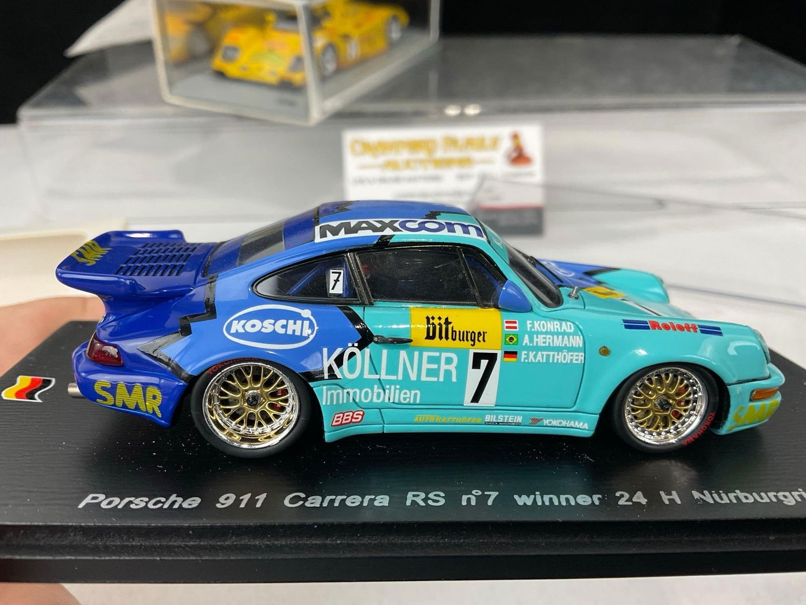 Pair of Spark Franz Konrad 1/43 Scale Diecast Car Models, 1995 Kremer K8 LM24H & 1993 Porsche 911... - 4