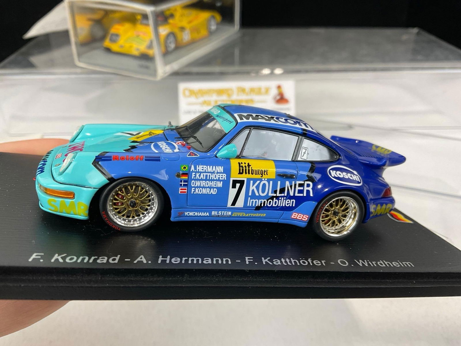 Pair of Spark Franz Konrad 1/43 Scale Diecast Car Models, 1995 Kremer K8 LM24H & 1993 Porsche 911... - 5