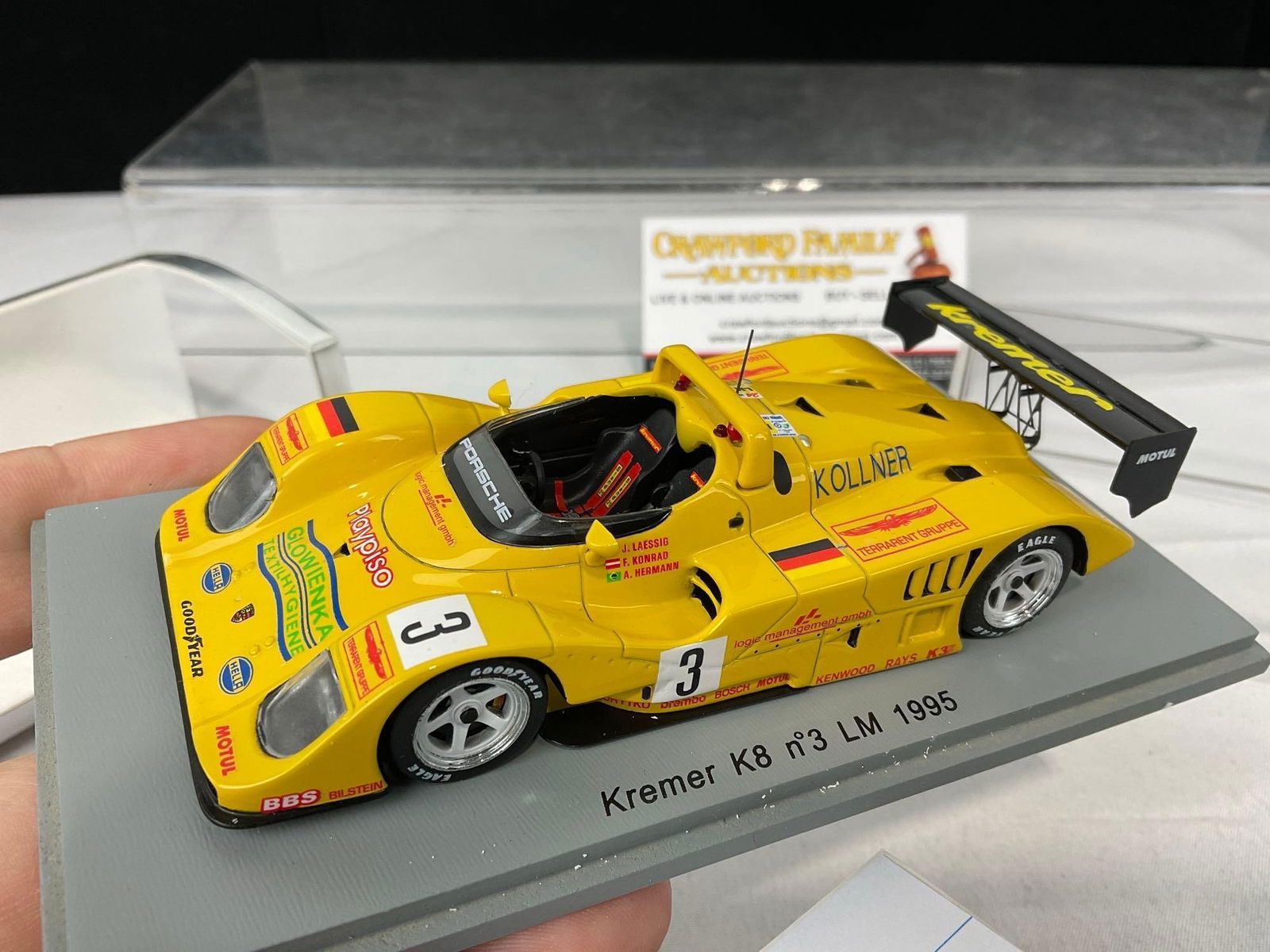 Pair of Spark Franz Konrad 1/43 Scale Diecast Car Models, 1995 Kremer K8 LM24H & 1993 Porsche 911... - 6