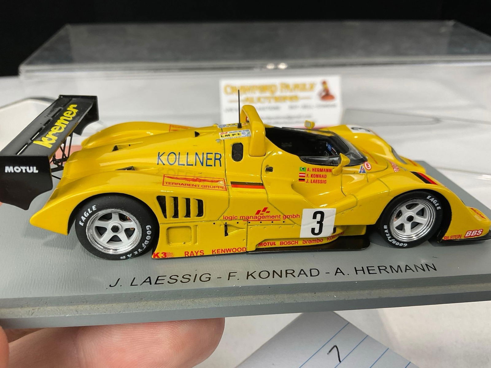 Pair of Spark Franz Konrad 1/43 Scale Diecast Car Models, 1995 Kremer K8 LM24H & 1993 Porsche 911... - 8