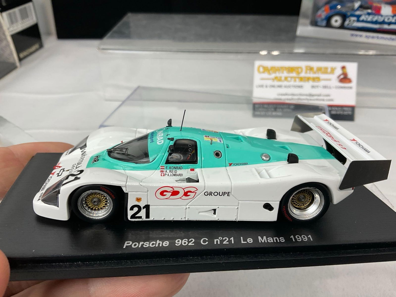 Pair of 1989 & 1991 Porsche 962 1/43 Scale Diecast Car Models, Franz Konrad Le Mans 24H - 2