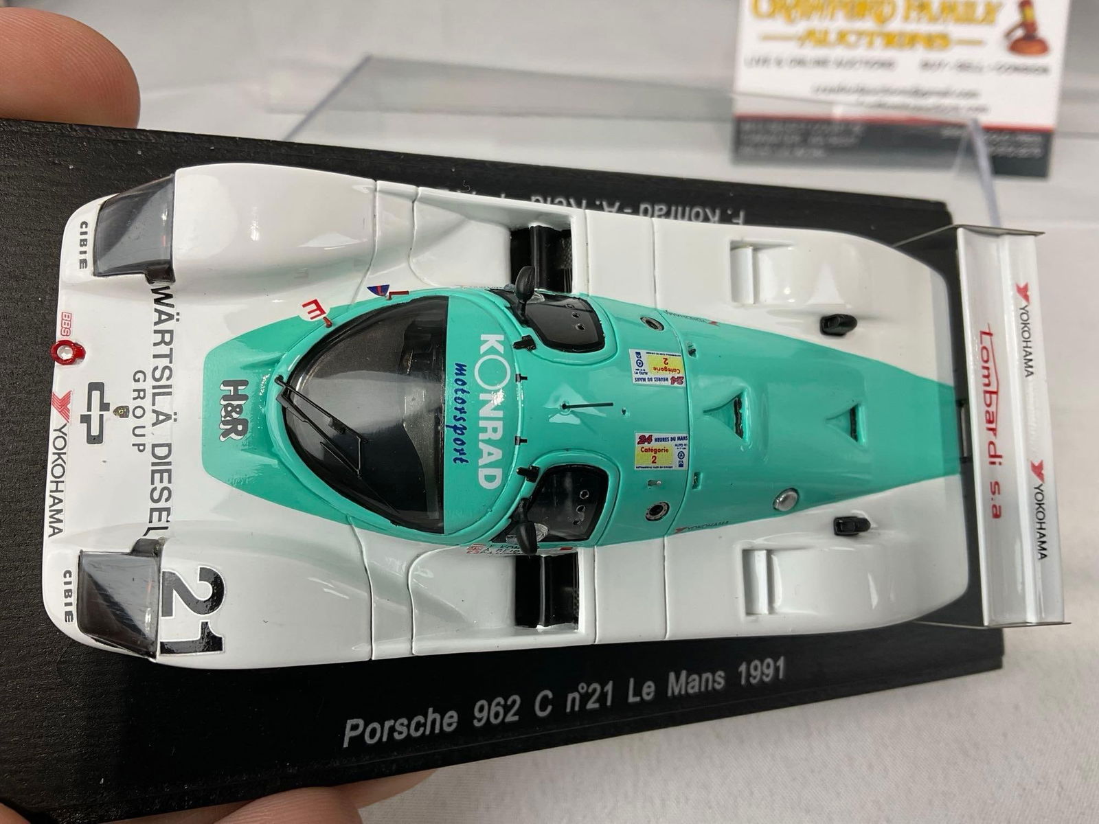 Pair of 1989 & 1991 Porsche 962 1/43 Scale Diecast Car Models, Franz Konrad Le Mans 24H - 3