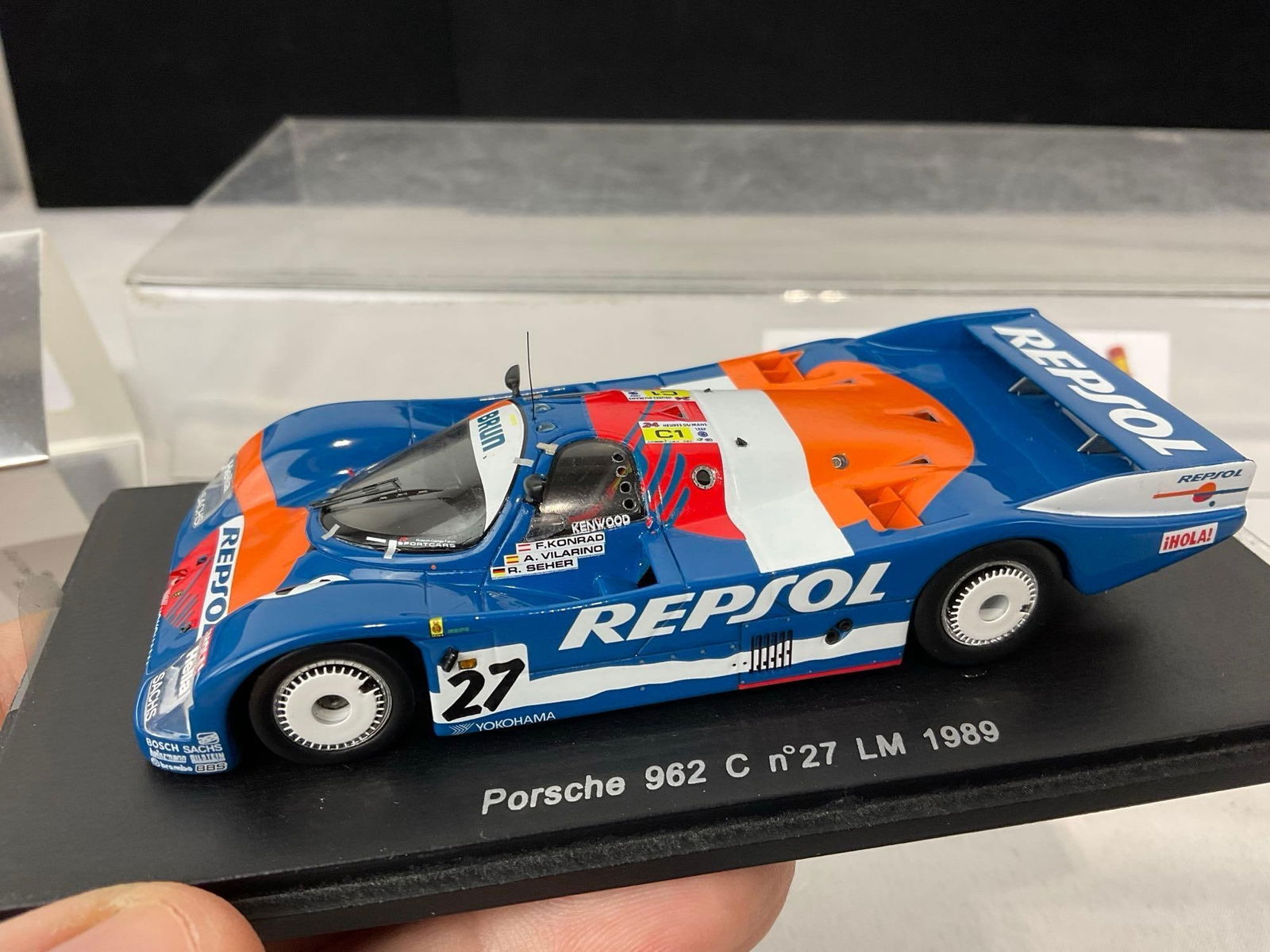 Pair of 1989 & 1991 Porsche 962 1/43 Scale Diecast Car Models, Franz Konrad Le Mans 24H - 5