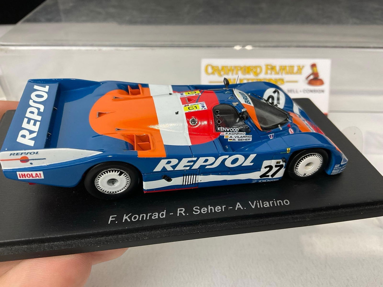 Pair of 1989 & 1991 Porsche 962 1/43 Scale Diecast Car Models, Franz Konrad Le Mans 24H - 7