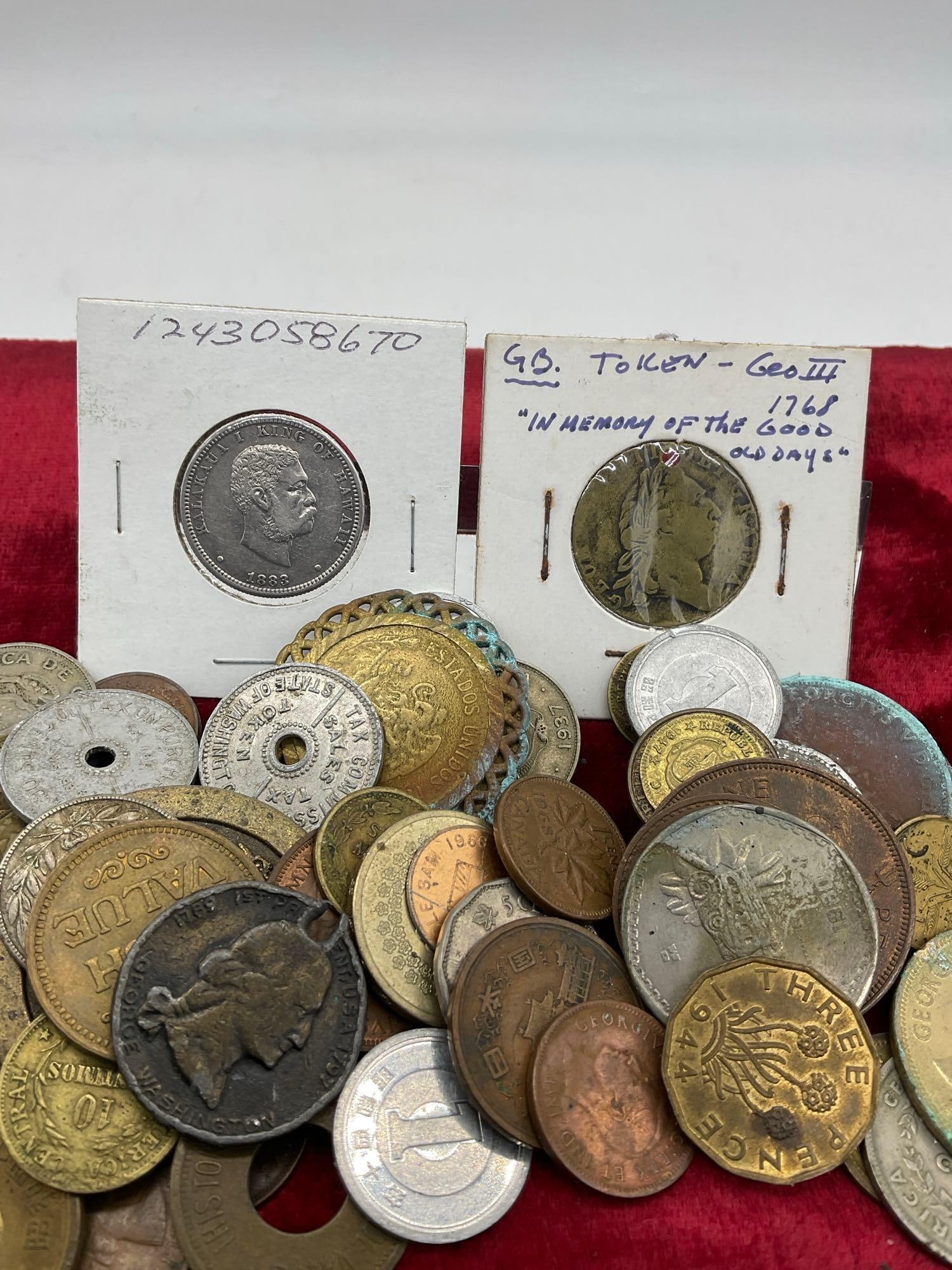 Selection Foreign coins, tokens & currency from around the world see descpriton - 7