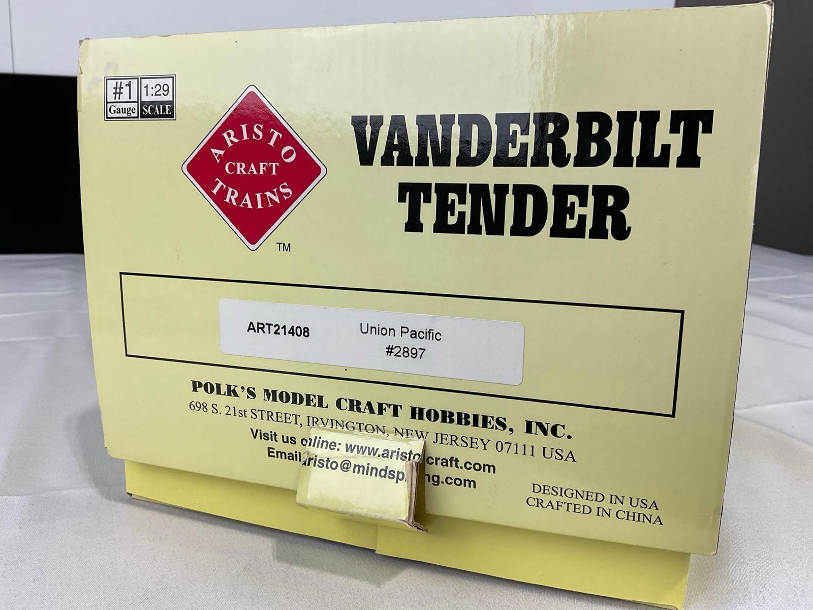 Aristo Craft Trains Vanderbilt Tender Coal Tender ART21408 Union Pacific #2897 G Scale in box - 4