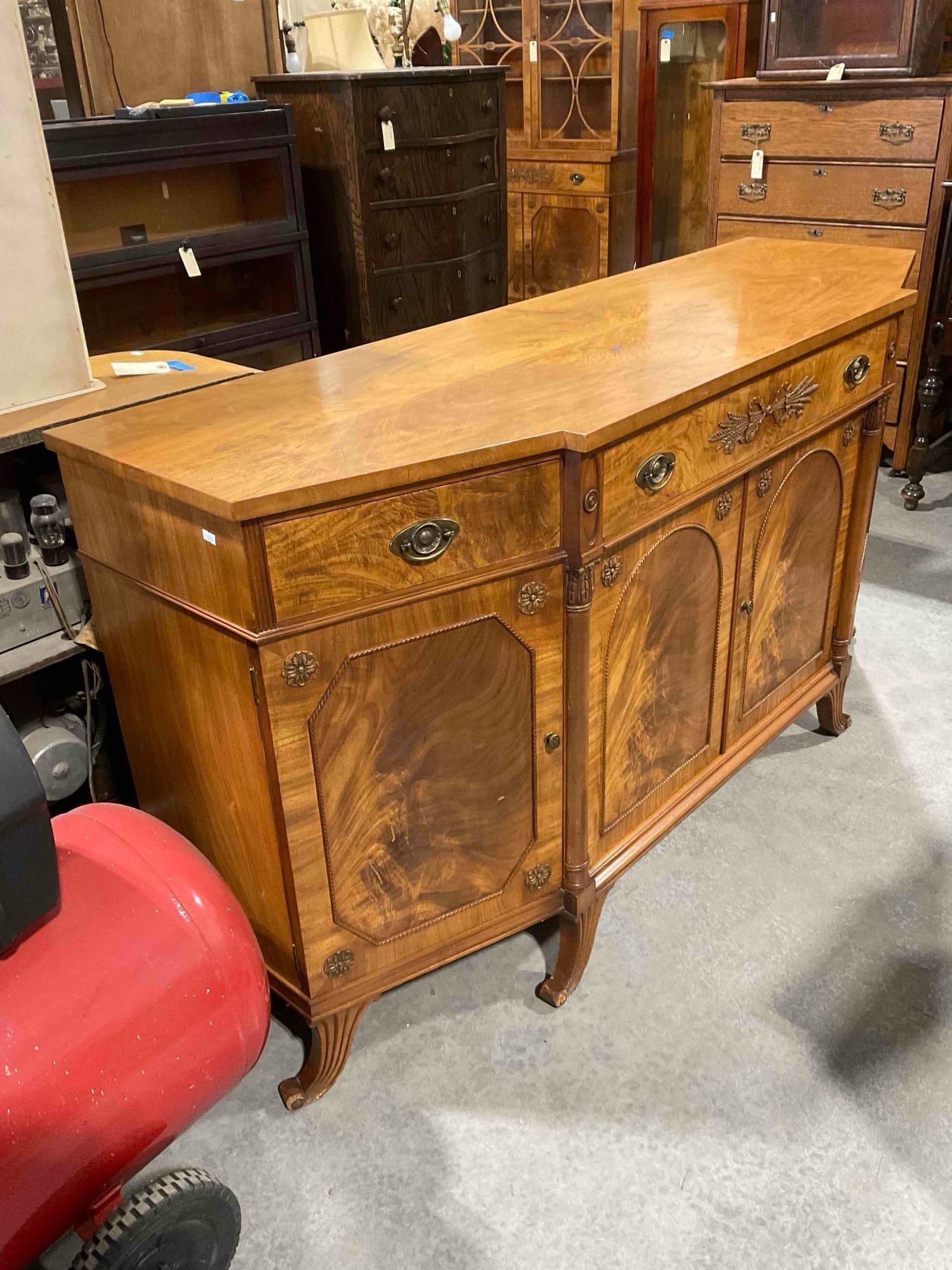 Gorgeous Vintage Batesville Cabinet Co. Brazilian Walnut Sideboard Buffet. Excellent Cond. - 2