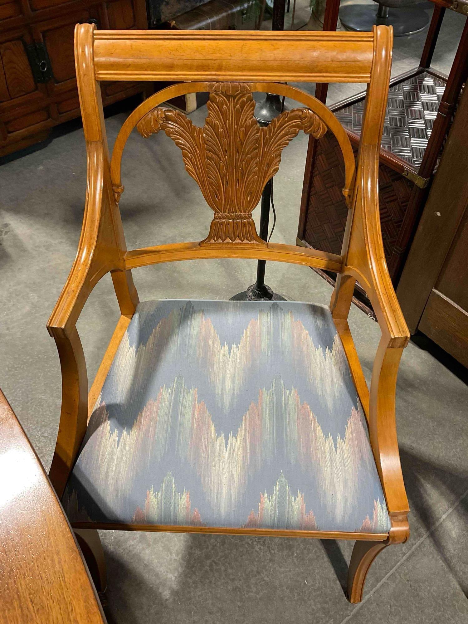 Stunning Brazilian Walnut Expandable Dining Table w/ 6 Chairs & 2 Leaves. Excellent Cond. - 7