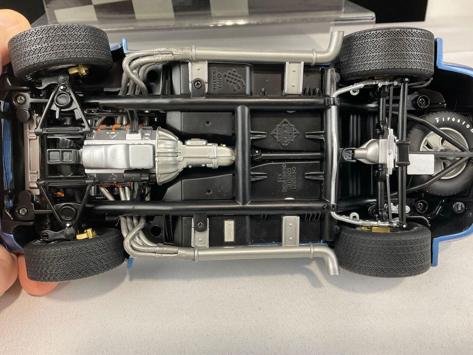 Racing Legends 1963 Corvette Grand Sport Coupe Signed by Augie Pabst, 1/18 Scale Diecast Car Model - 8