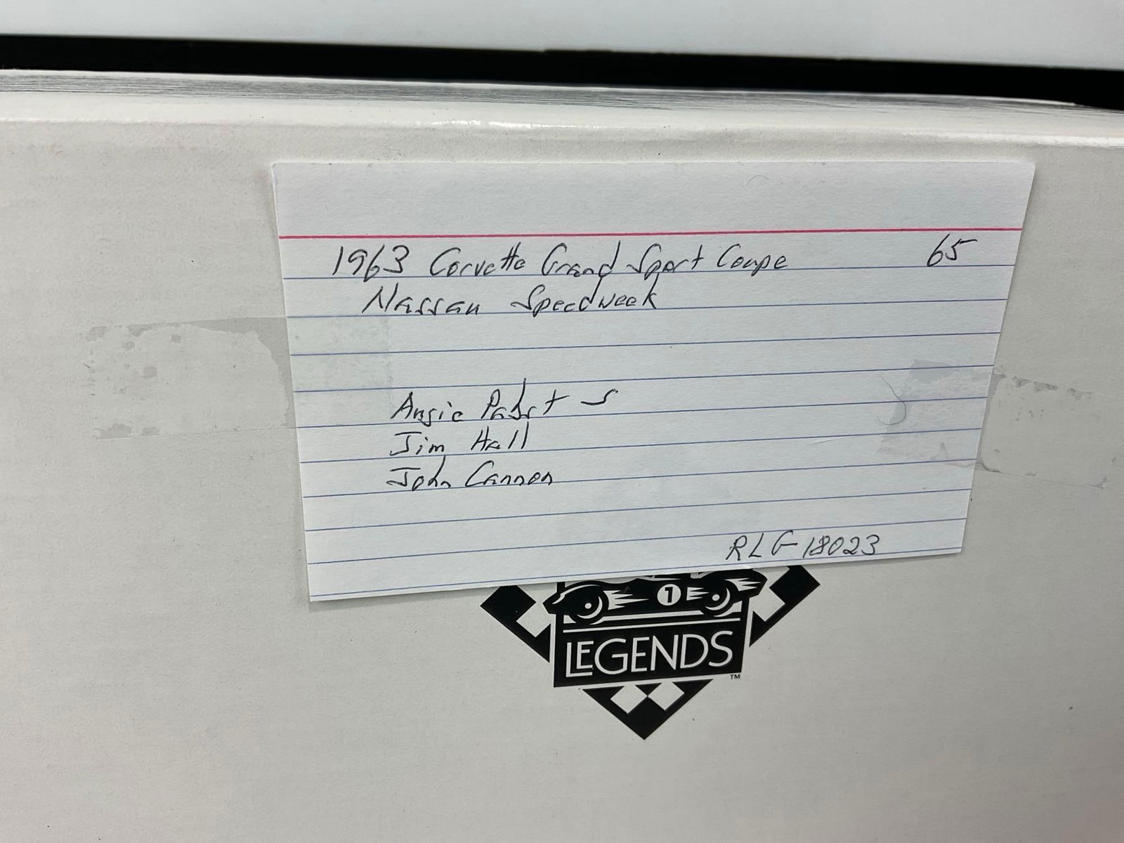 Racing Legends 1963 Corvette Grand Sport Coupe Signed by Augie Pabst, 1/18 Scale Diecast Car Model - 9