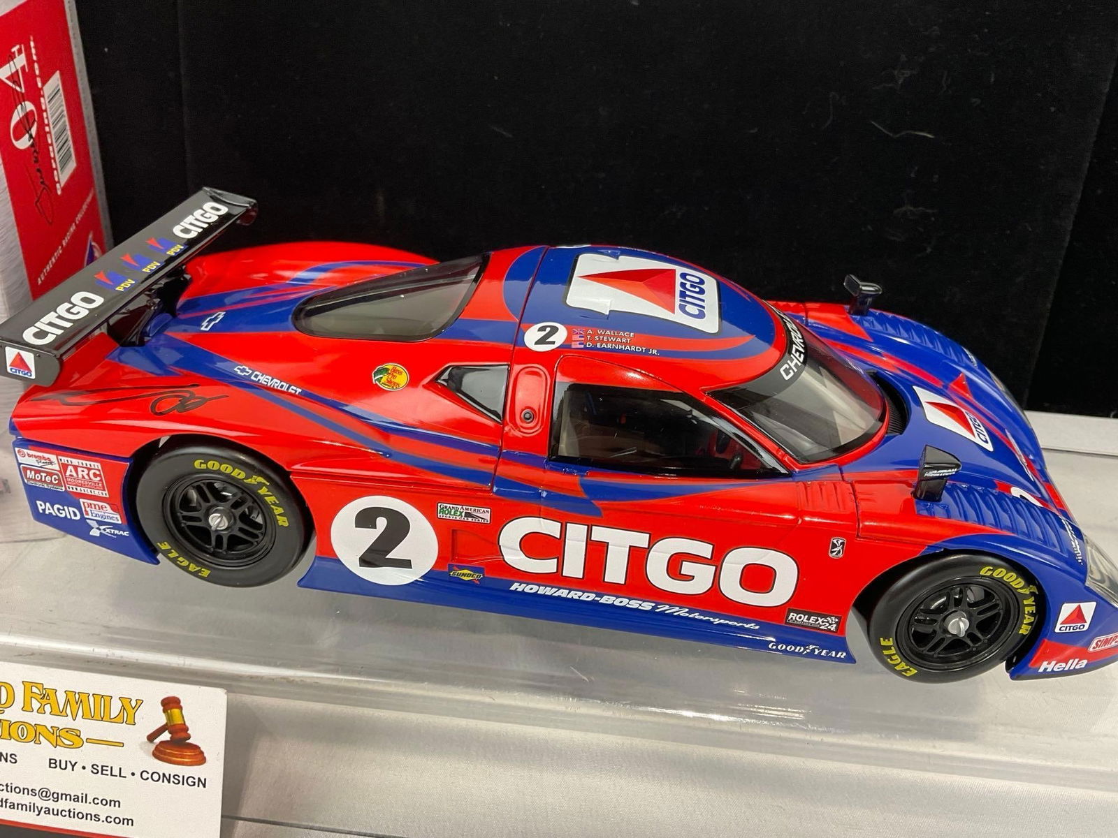 Action Racing Chevy Proto DP03 2004 Signed by Andy Wallace, 1/18 Scale Diecast Car Model orig box - 3