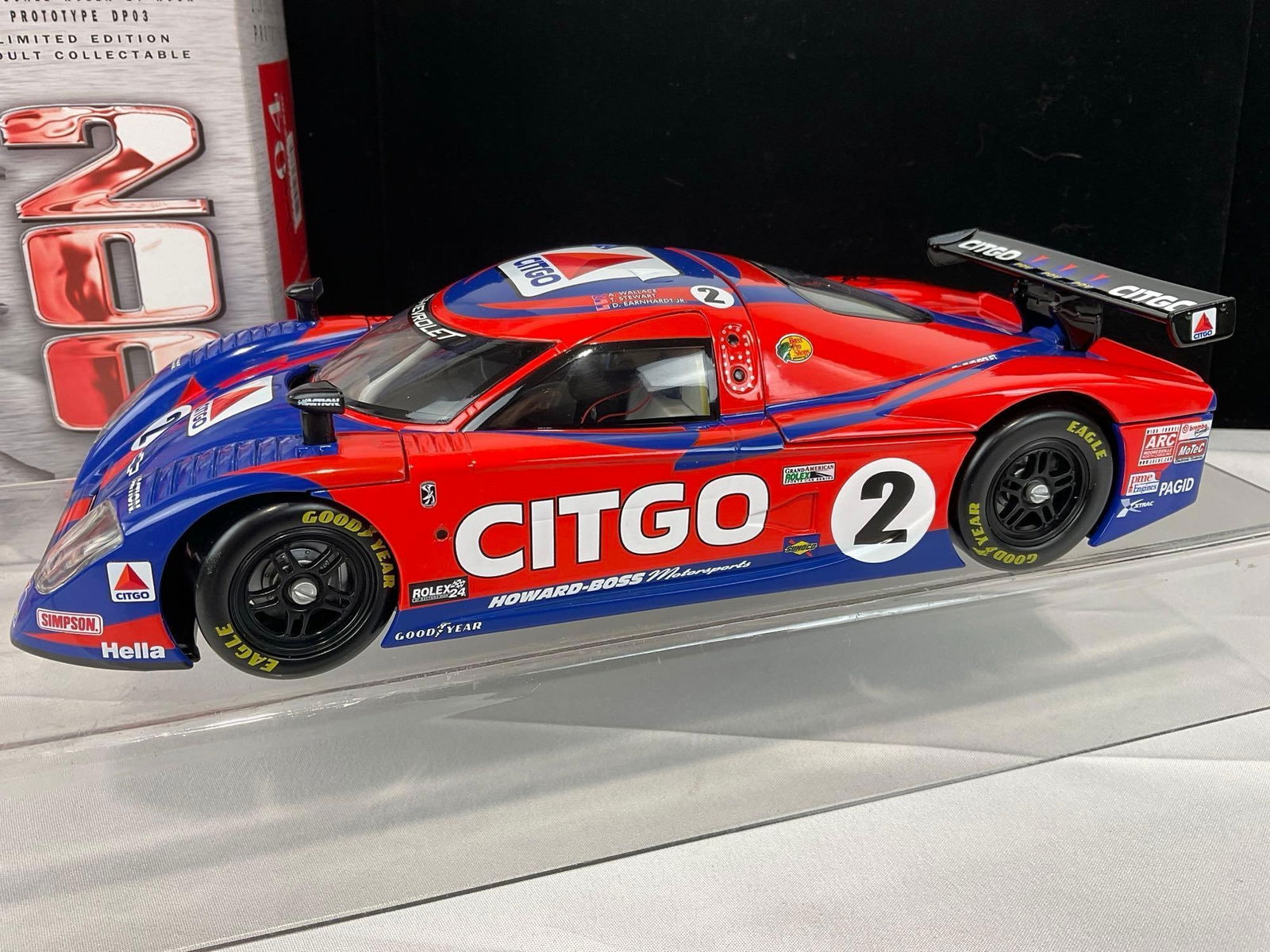 Action Racing Chevy Proto DP03 2004 Signed by Andy Wallace, 1/18 Scale Diecast Car Model orig box - 6