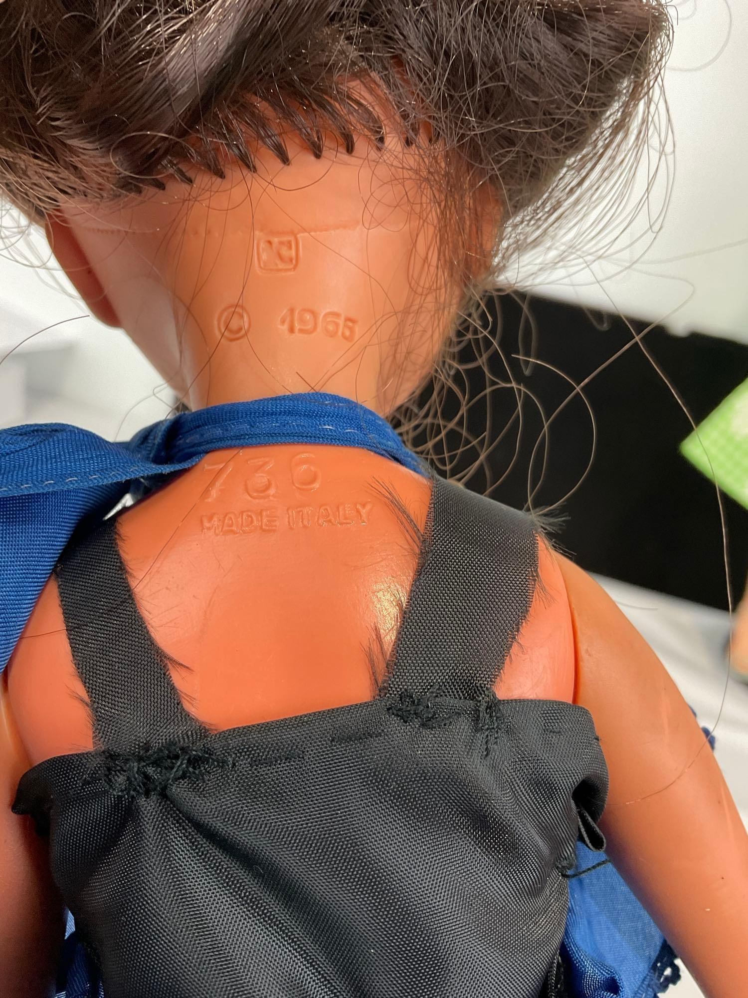 3 Vintage Dolls, 1991 Shirley Temple, Horsman 1982 Green Checkerboard & 1965 Made in Italy #736 D... - 5