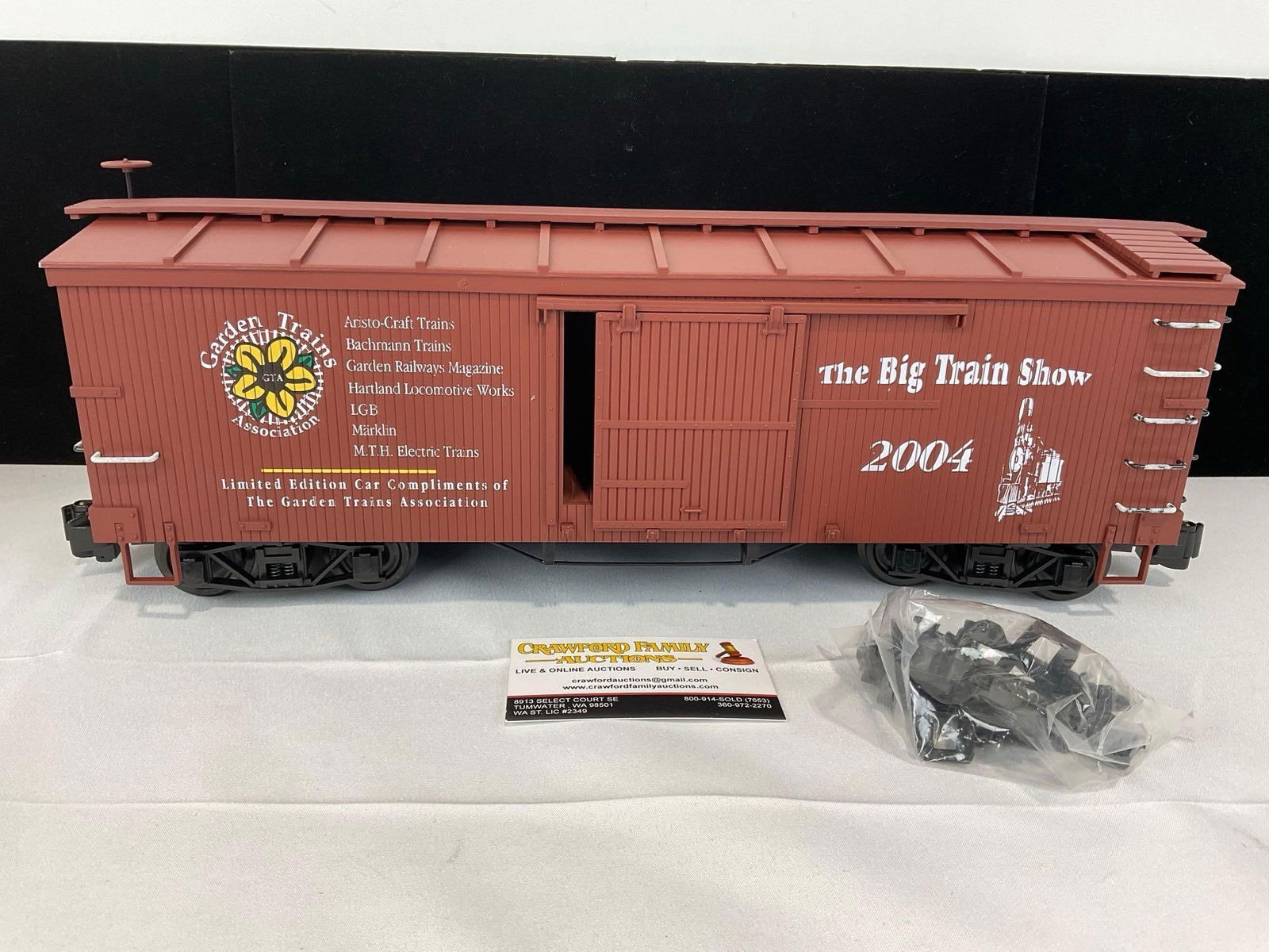 Aristo Craft Trains G Scale Model Train in box, 2004 The Big Train Show Box Car - 2