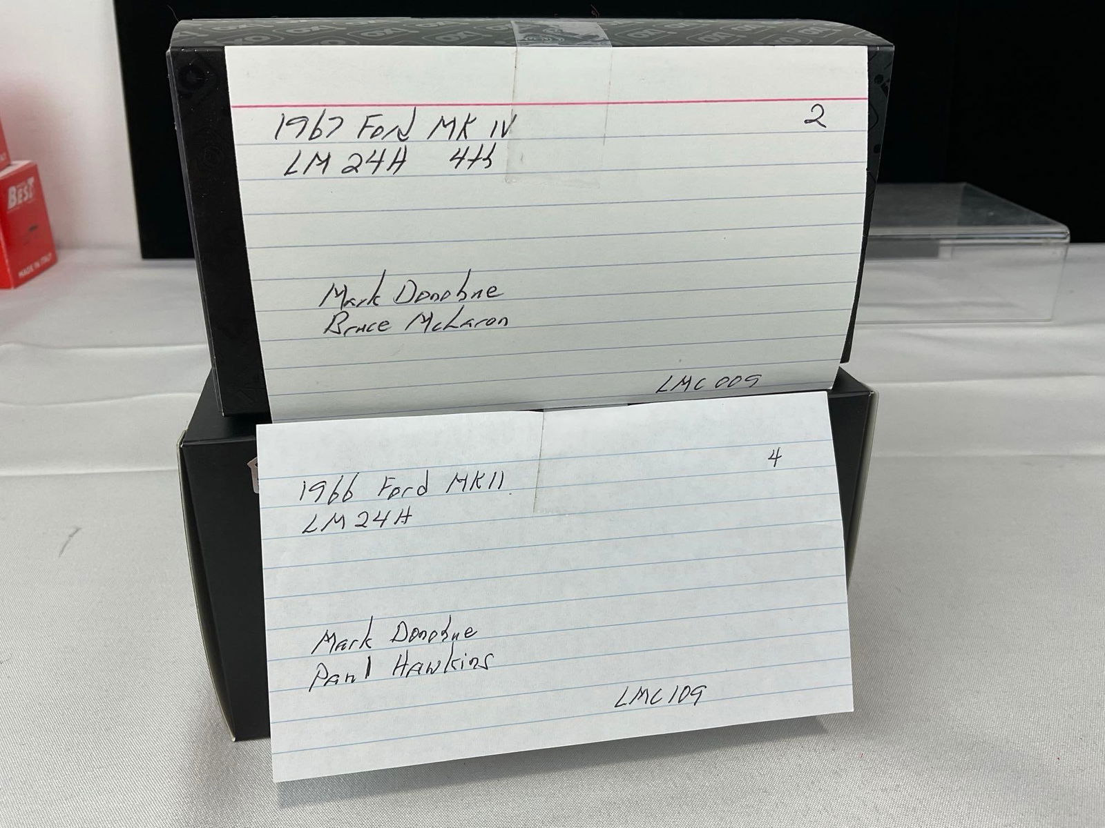 Pair of IXO Models Ford Mk II #4 & Mk IV #2 Le Mans Donohue 1/43 Scale Diecast Car Models orig box - 5