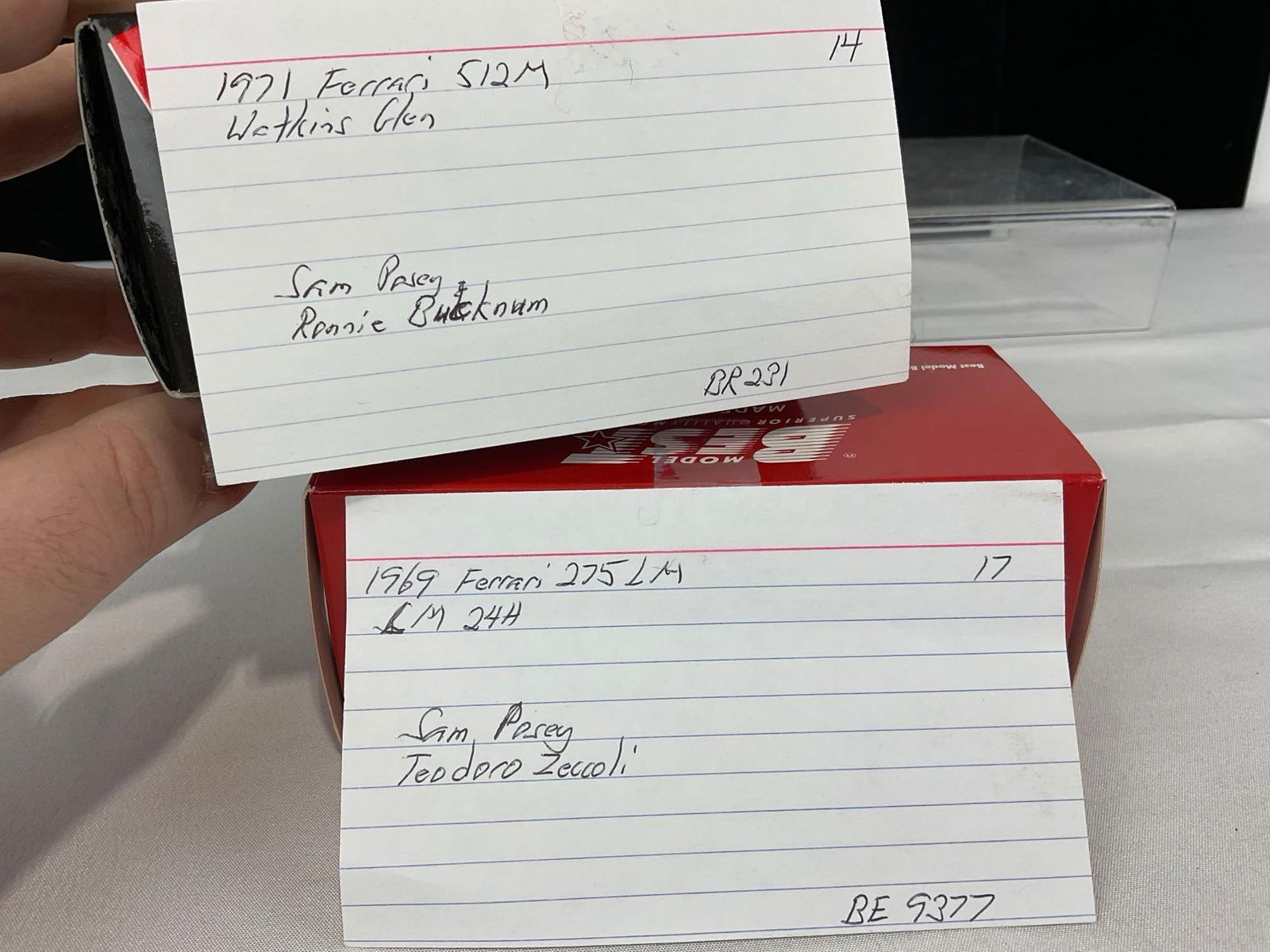 Pair of Ferrari 1/43 Scale Diecast Car Models, 1969 275 LM, & 1971 512M Watkins Glen, Sam Posey - 10