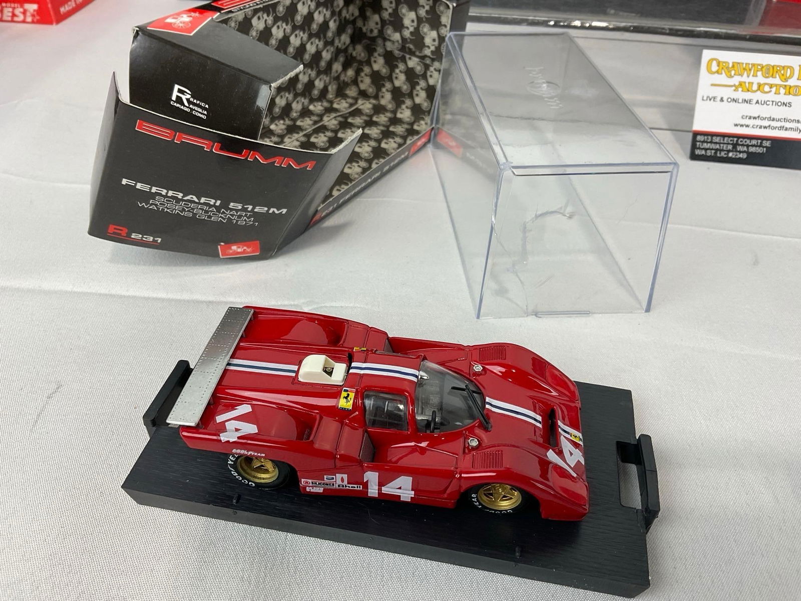Pair of Ferrari 1/43 Scale Diecast Car Models, 1969 275 LM, & 1971 512M Watkins Glen, Sam Posey - 4