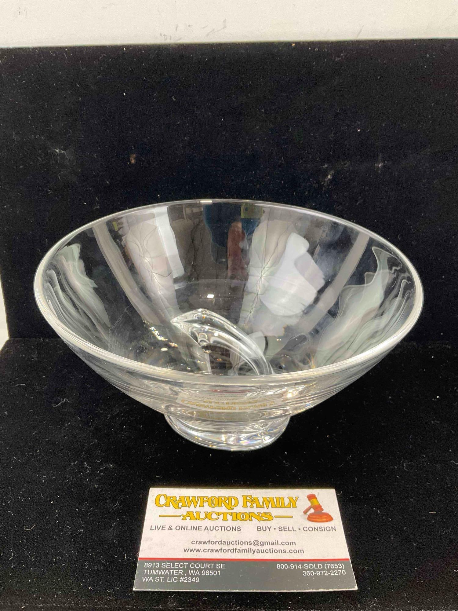Vintage Lovely Steuben Crystal Spiral Glass Bowl. Very Good Condition. See pics. - 2