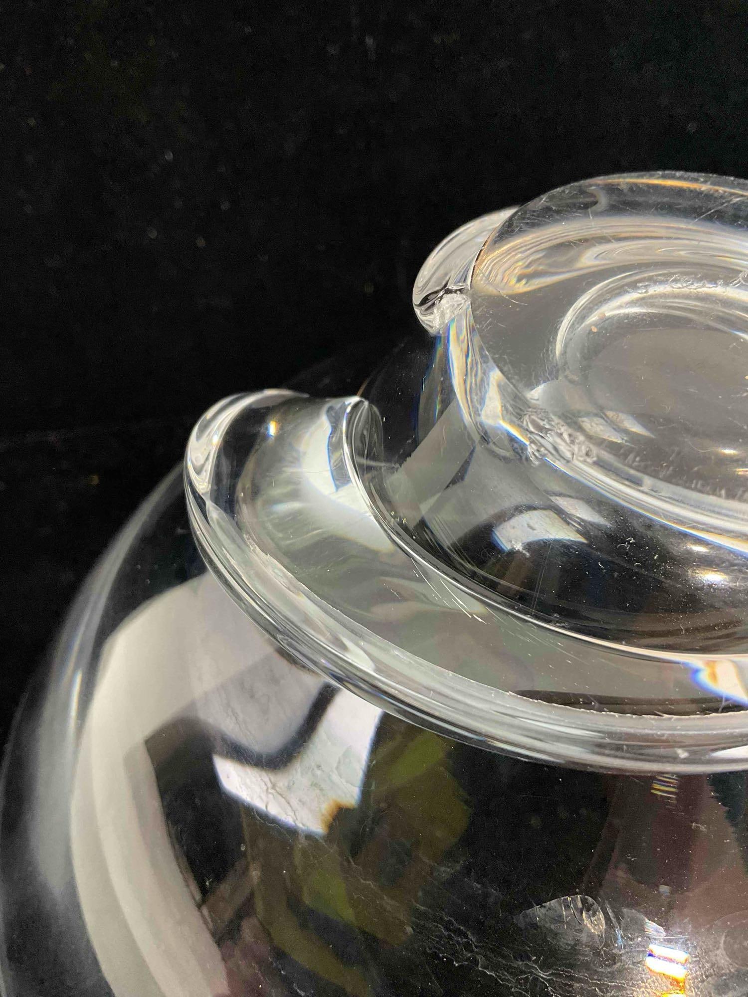 Vintage Lovely Steuben Crystal Spiral Glass Bowl. Very Good Condition. See pics. - 7