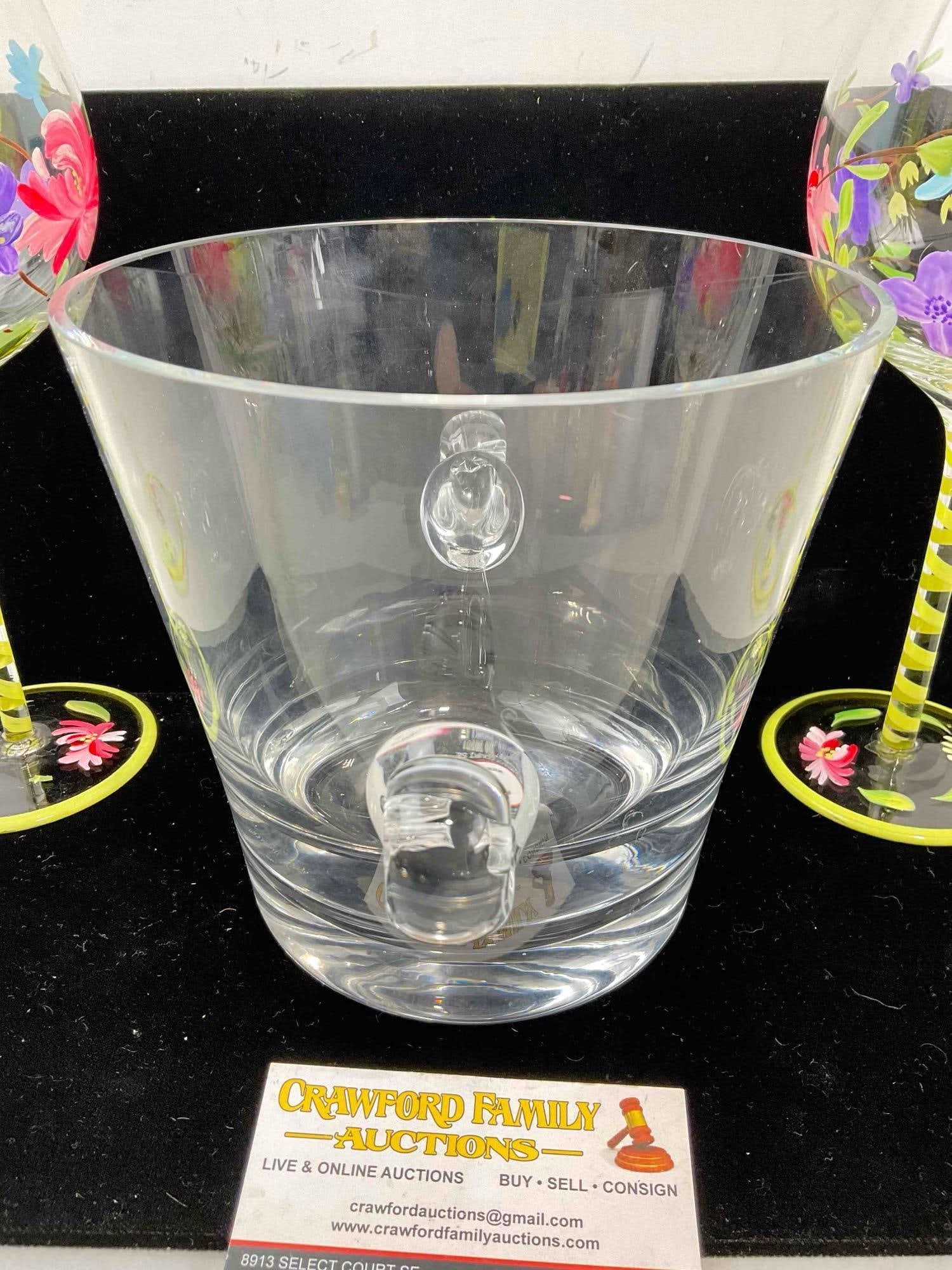 Vintage Classic Tiffany & Co. Crystal Glass Ice Bucket Wine Cooler. Excellent Condition. See pics. - 7