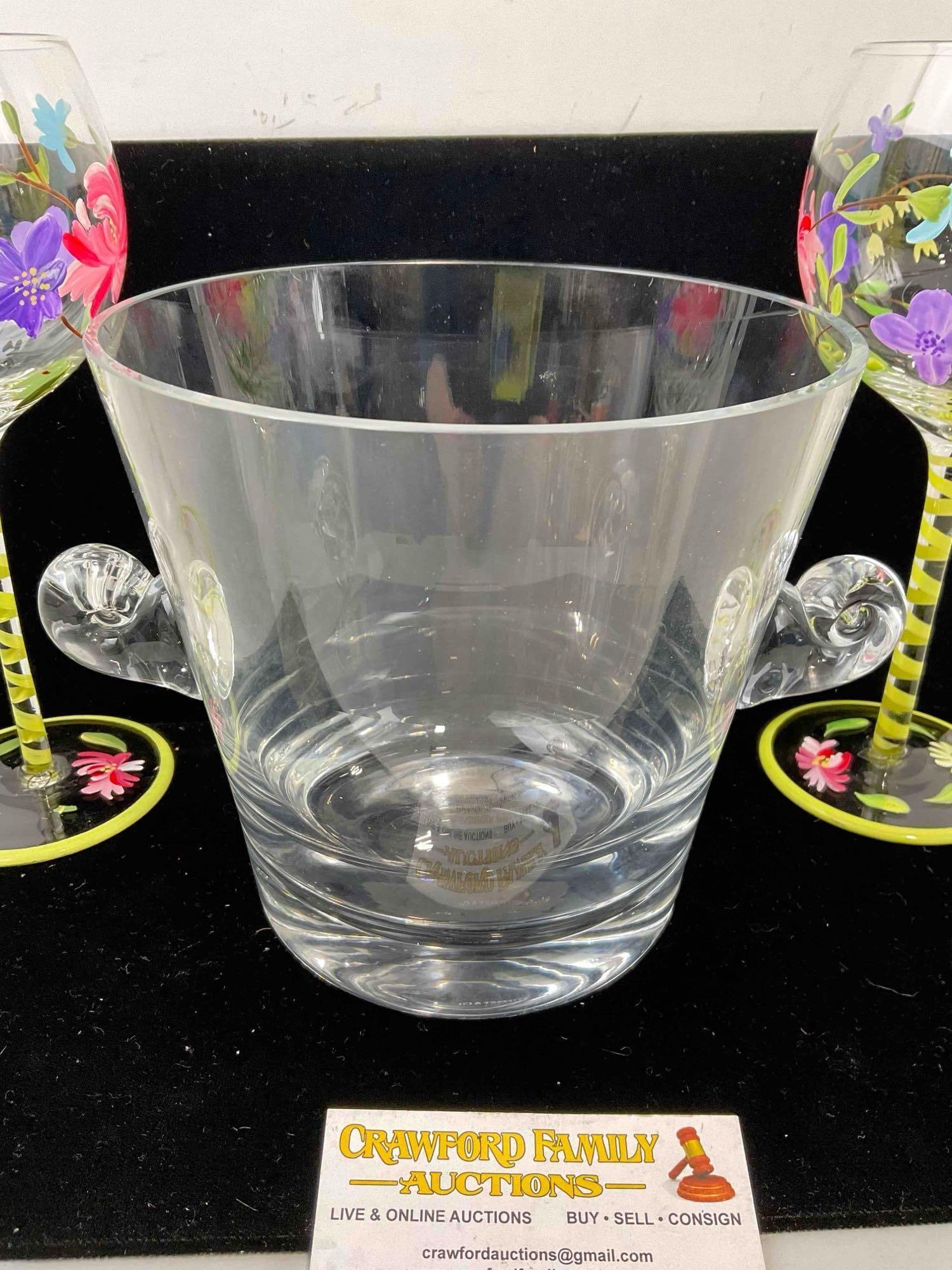 Vintage Classic Tiffany & Co. Crystal Glass Ice Bucket Wine Cooler. Excellent Condition. See pics. - 8