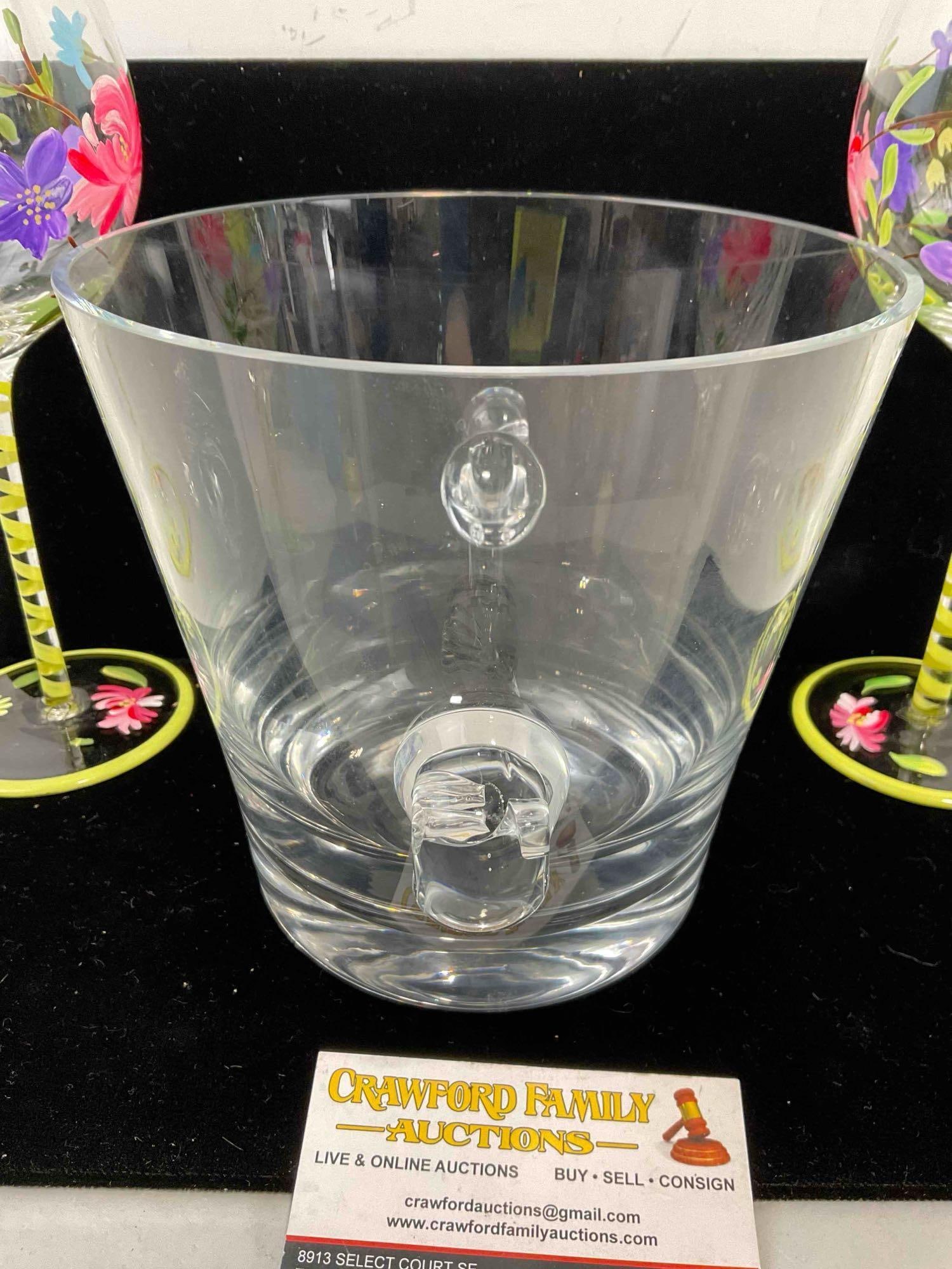 Vintage Classic Tiffany & Co. Crystal Glass Ice Bucket Wine Cooler. Excellent Condition. See pics. - 9