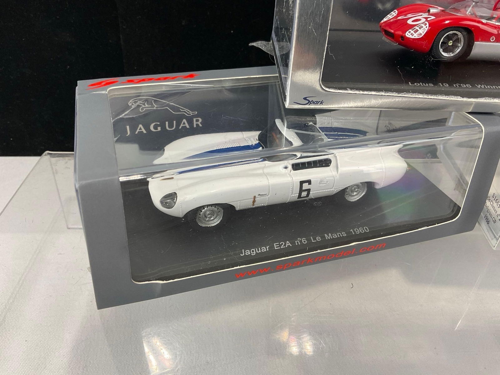 3 Dan Gurney 1/43 Scale Diecast Car Models, 60 Jaguar E2A LM, 62 Lotus 19B Daytona & 66 Eagle Cli... - 3