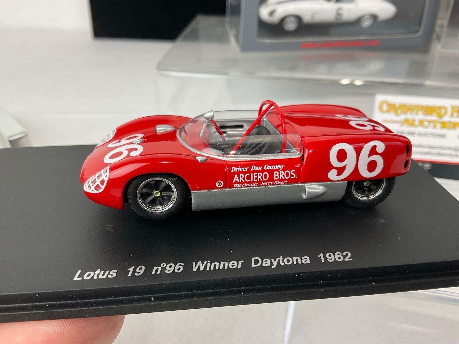 3 Dan Gurney 1/43 Scale Diecast Car Models, 60 Jaguar E2A LM, 62 Lotus 19B Daytona & 66 Eagle Cli... - 4