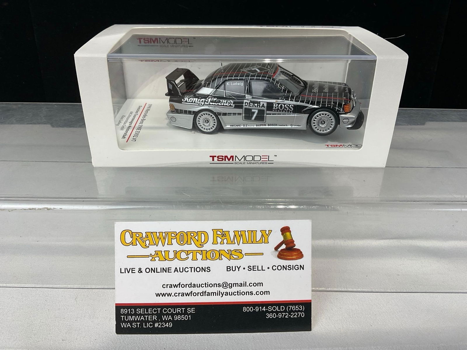 1990 Mercedes-Benz 190E EVO2 #7 1/43 Scale Diecast Car Model, Klaus Ludwig, in box: Appears to be in good shape. The piece measures approx 3h x 7w x 4d inches. See pics. E-5420