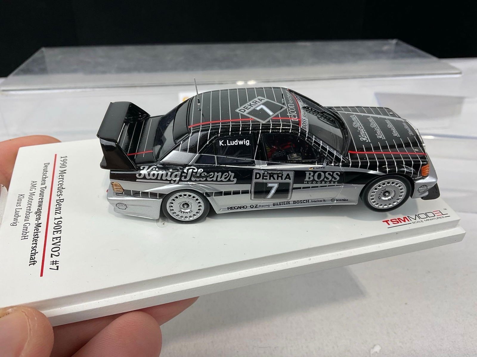 1990 Mercedes-Benz 190E EVO2 #7 1/43 Scale Diecast Car Model, Klaus Ludwig, in box - 3