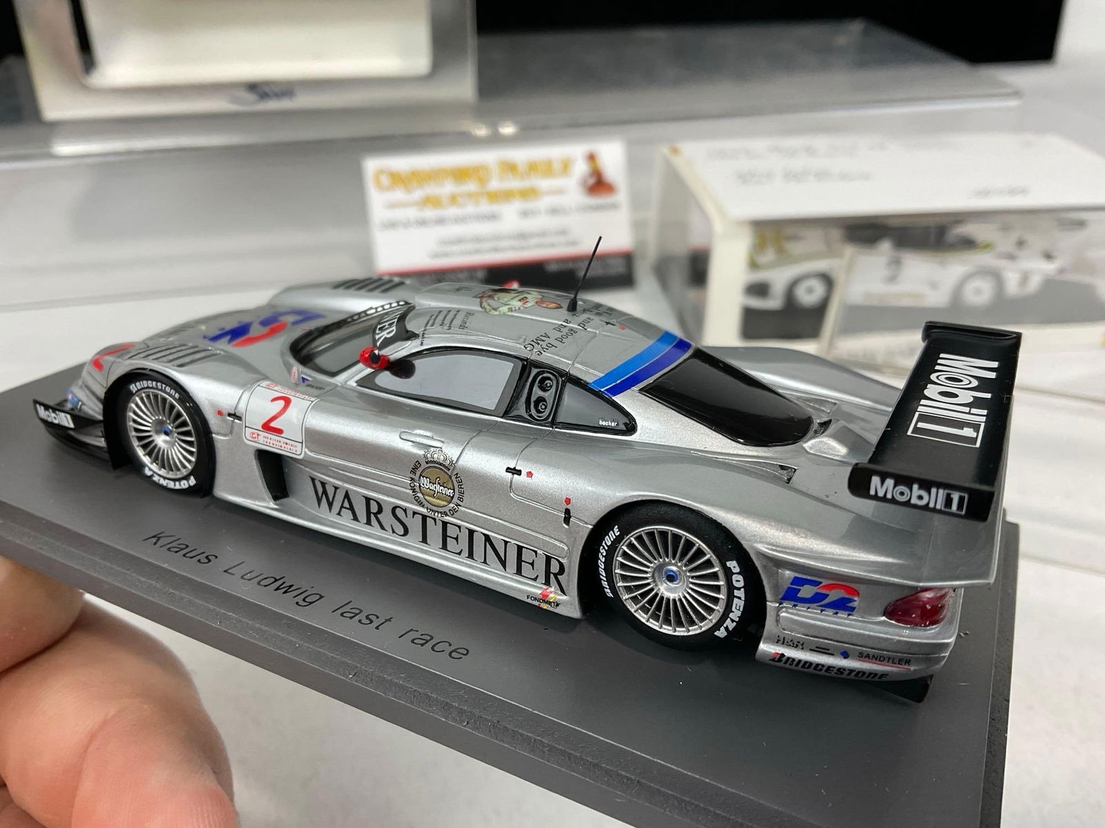 Pair of Spark 1/43 Scale Diecast Car Models, Porsche 935 K3 #2 & Mercedes CLK LM #2 FIA GT 1998 - 9