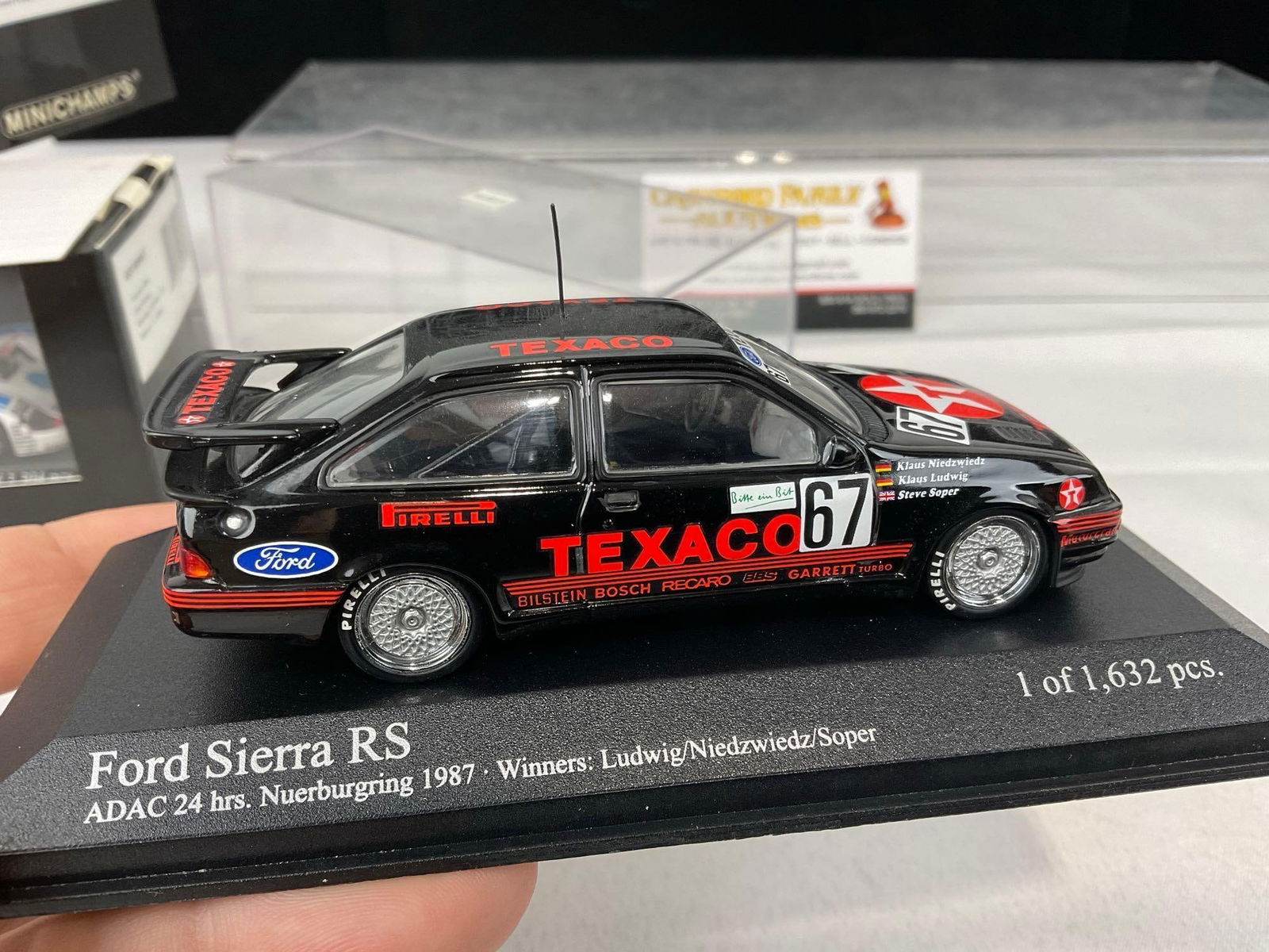 Pair of 1/43 Scale Diecast Car Models, 1986 Porsche 956K Joest & Ford Sierra RS Texaco - 6