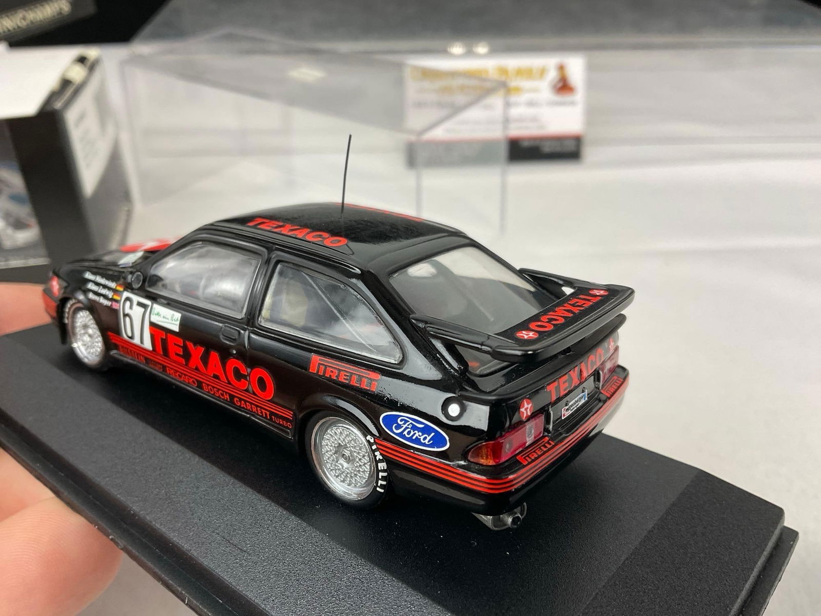 Pair of 1/43 Scale Diecast Car Models, 1986 Porsche 956K Joest & Ford Sierra RS Texaco - 8