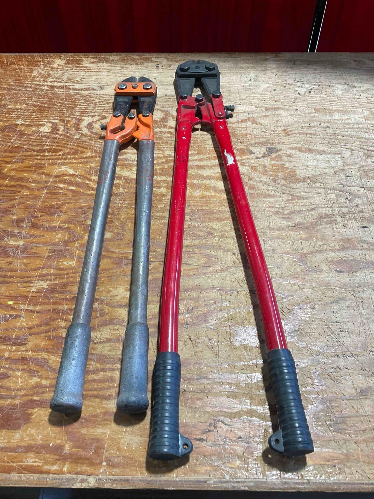 2x Pair of Bolt Cutters 1x Vintage HKP No.2 And 1x Modern Pittsburgh Brand 36" - 2