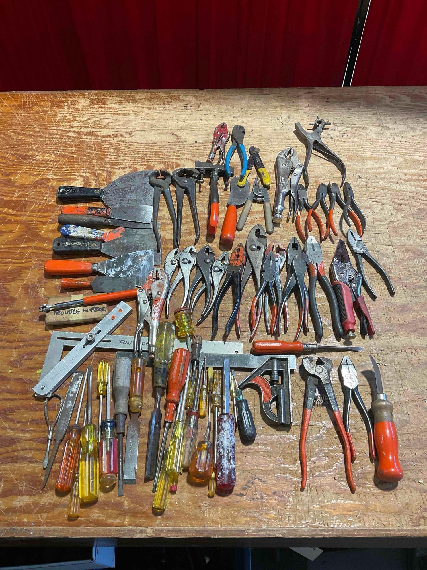 Collection of 50+ Vintage Tools Including Craftsman, Crescent, Vice Grip, and more. - 2