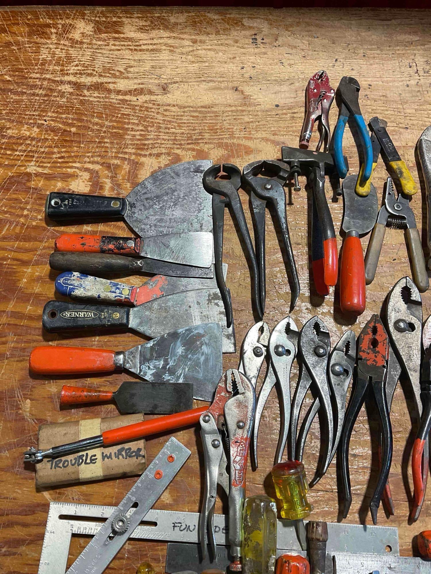 Collection of 50+ Vintage Tools Including Craftsman, Crescent, Vice Grip, and more. - 3