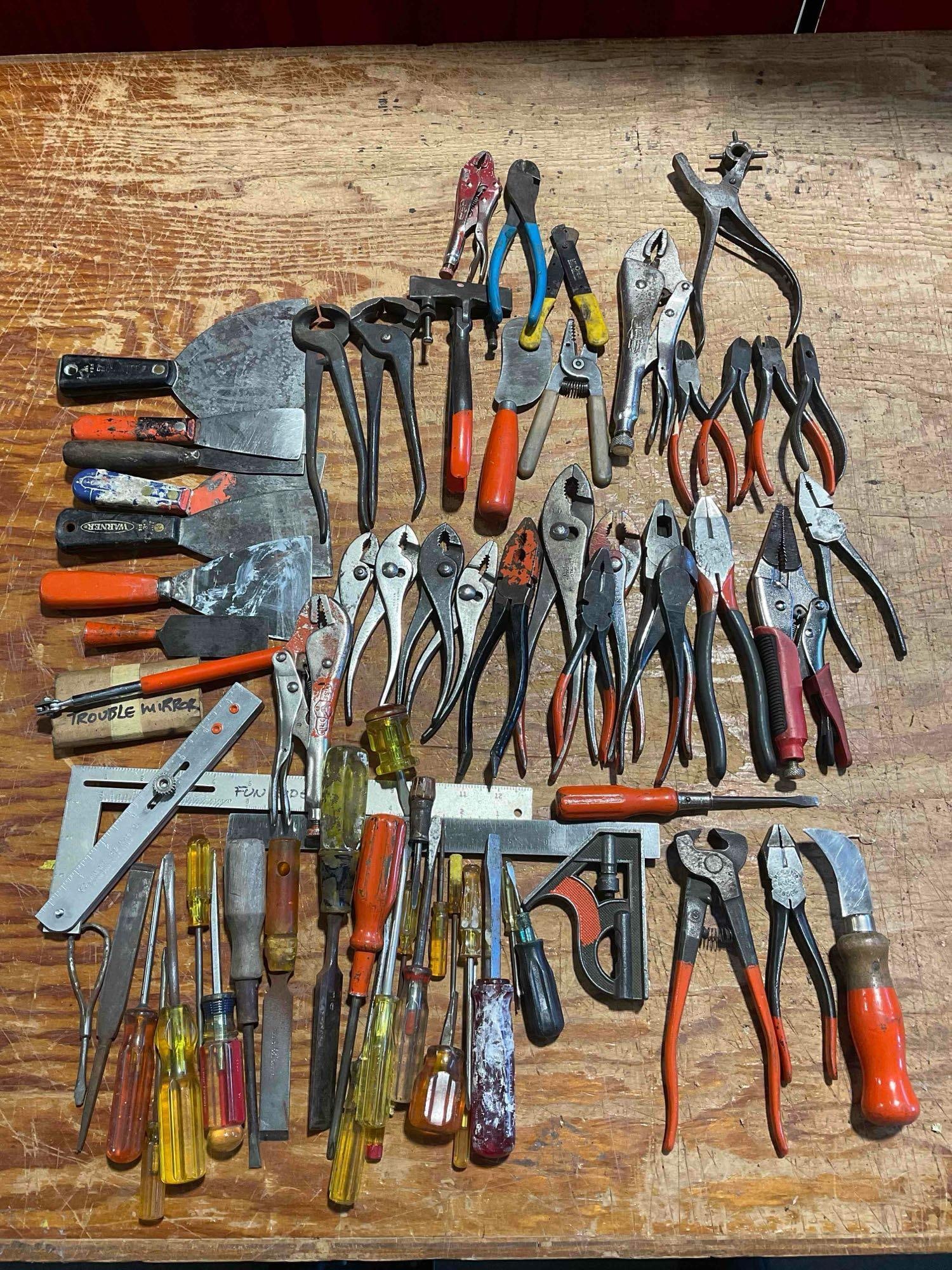 Collection of 50+ Vintage Tools Including Craftsman, Crescent, Vice Grip, and more. - 7