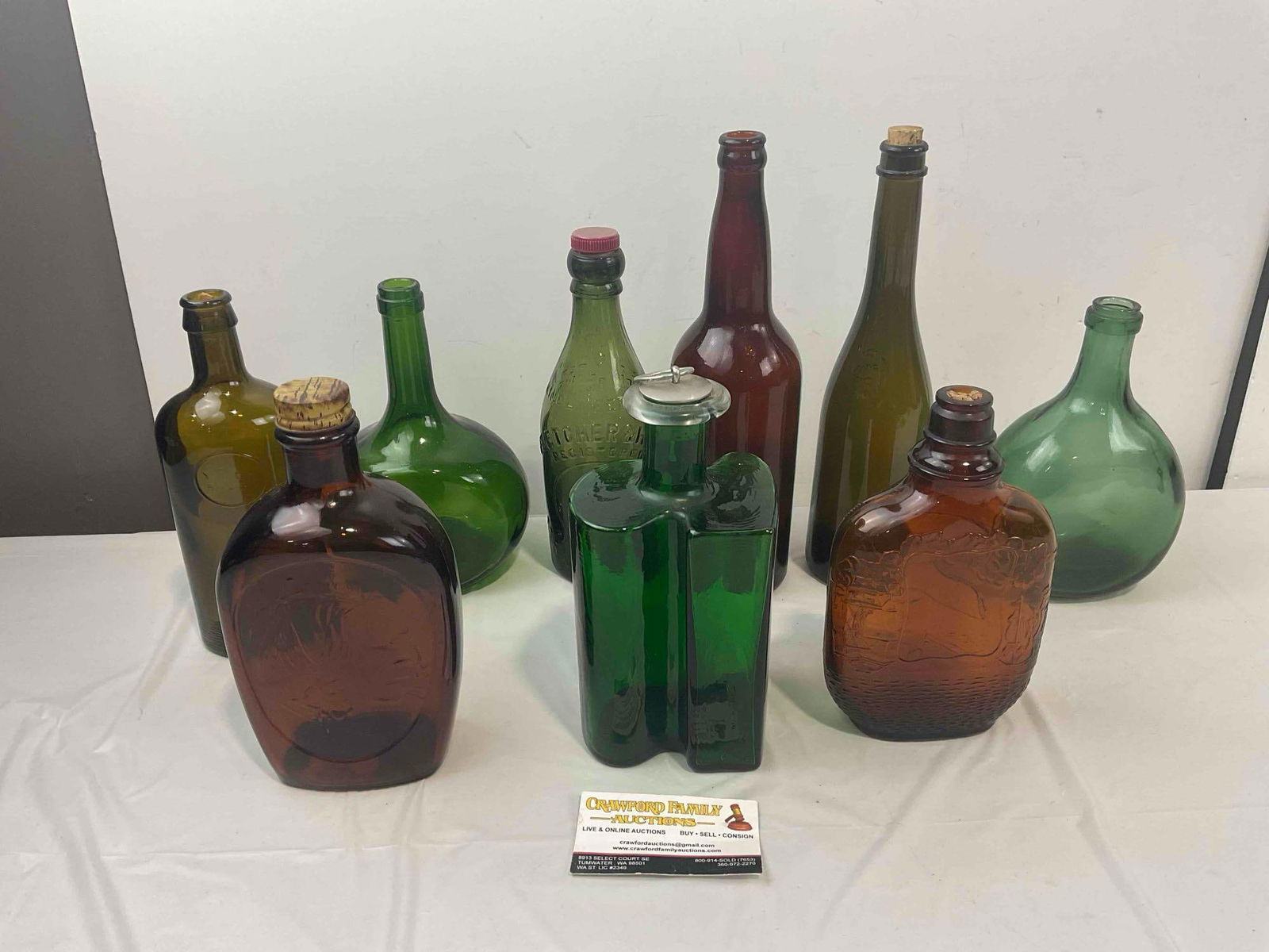 9 pcs Vintage Glass Bottle Collection, incl. Fletcher & Holt, St. Peter's Brewery. Excellent Cond. - 11