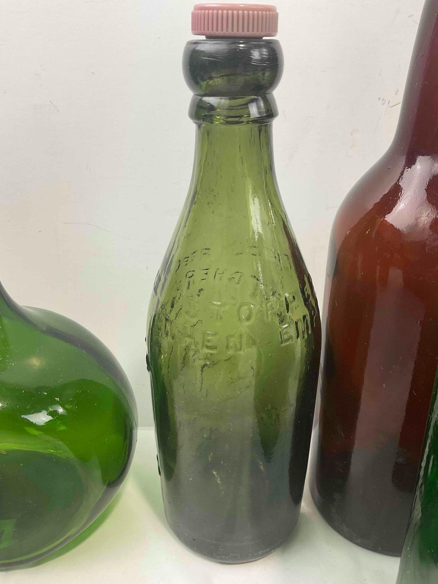 9 pcs Vintage Glass Bottle Collection, incl. Fletcher & Holt, St. Peter's Brewery. Excellent Cond. - 6