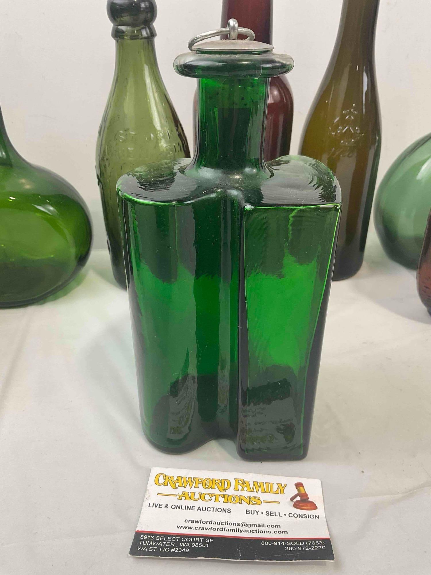 9 pcs Vintage Glass Bottle Collection, incl. Fletcher & Holt, St. Peter's Brewery. Excellent Cond. - 7