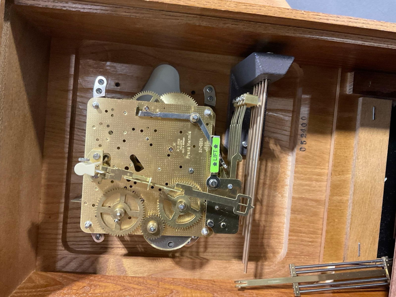 Vintage Sligh Schoolhouse Regulator Wall Clock Time Strike Chime, 26h x 15w x 7d inches - 4