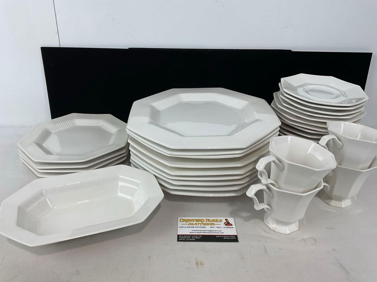 Set of Independence Ironstone Castleton Japan, 35 pieces, Plates, Saucers, Cups & Veg Bowl: The set includes: 9 plates, 4 lunch plates, 17 saucers, 4 cups & vegetable bowl. Appears to be in good shape. See pics. E-5400 *Oversized shipping may apply*