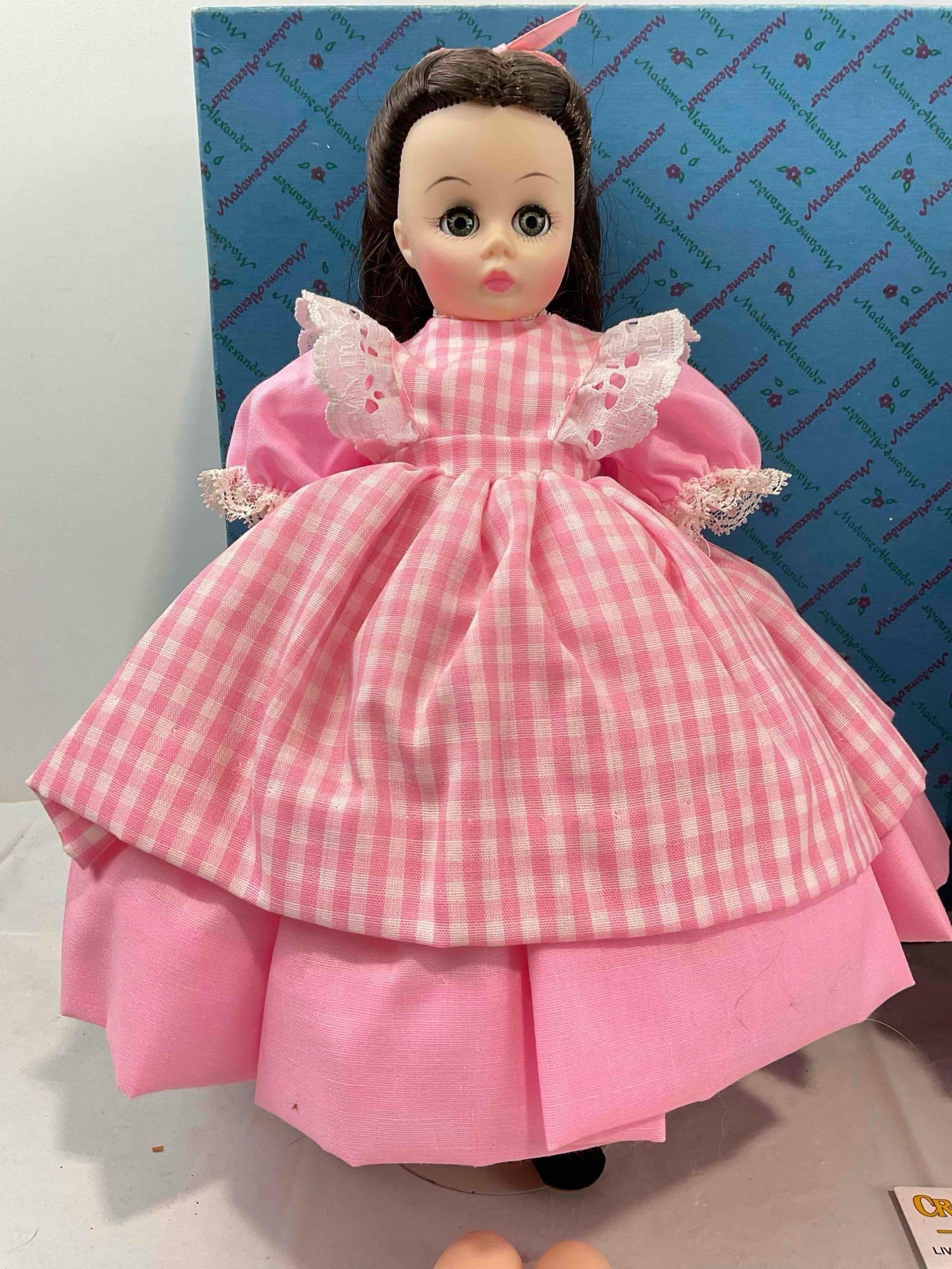 2 pcs Vintage Madame Alexander Porcelain Dolls in Original Boxes, incl. 1321 Beth & 1322 Joe. - 2