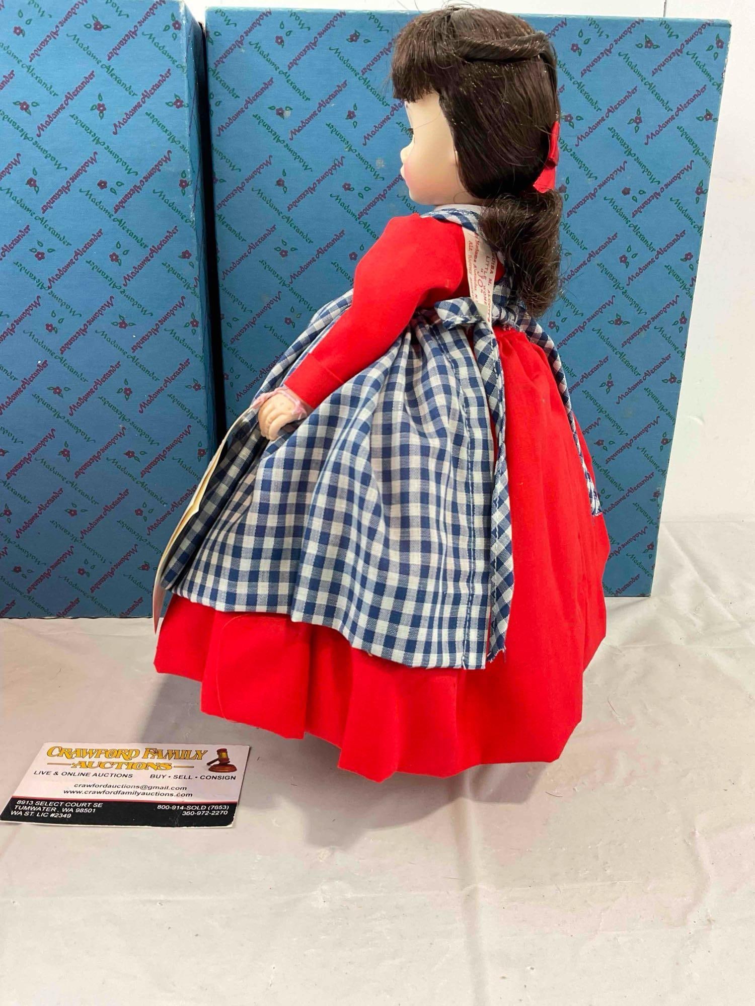2 pcs Vintage Madame Alexander Porcelain Dolls in Original Boxes, incl. 1321 Beth & 1322 Joe. - 6