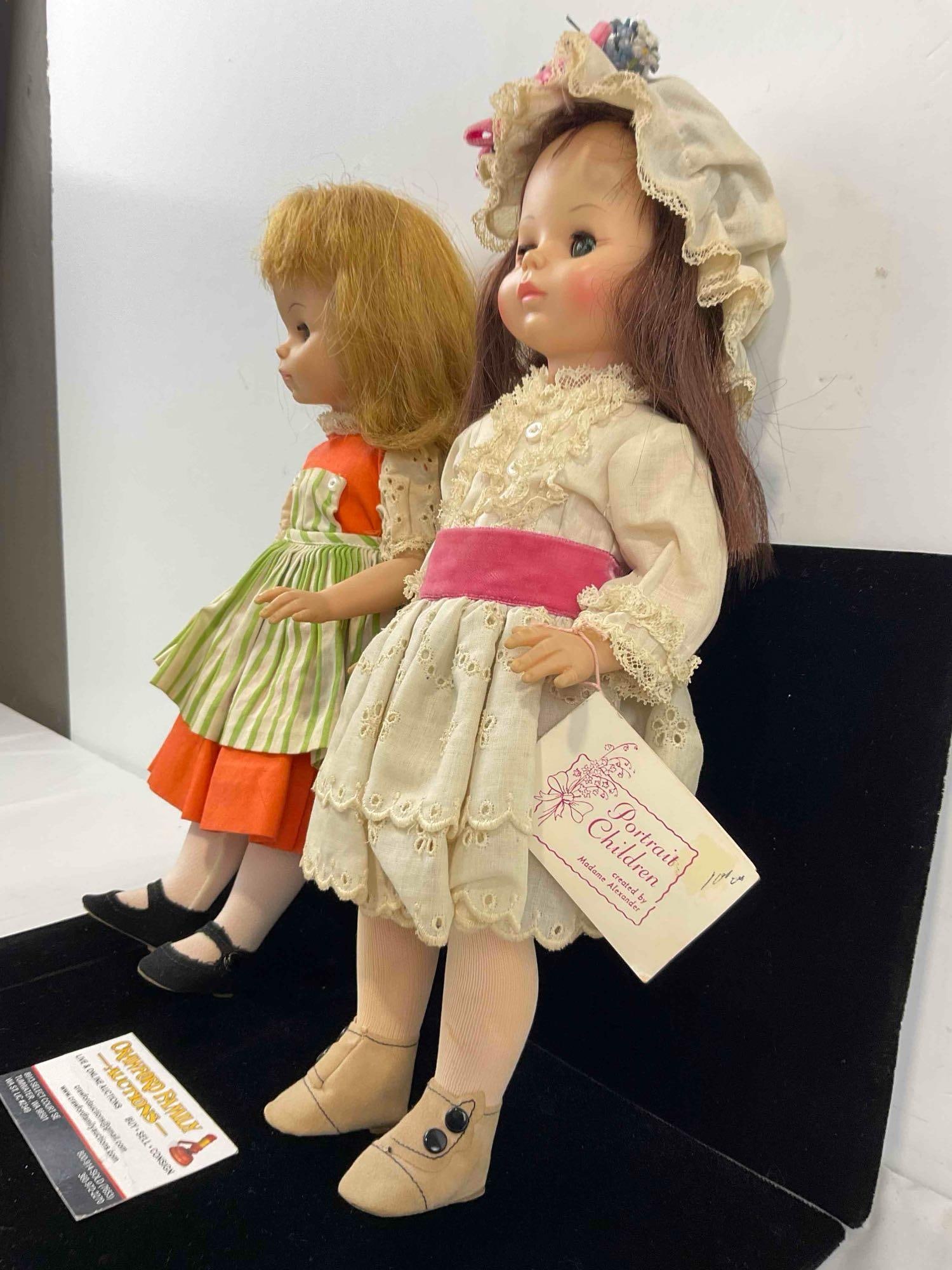 2 pcs Vintage Madame Alexander Plastic Dolls "Liesl" & "Degas Girl" w/ Tag. Very Good Condition. - 3