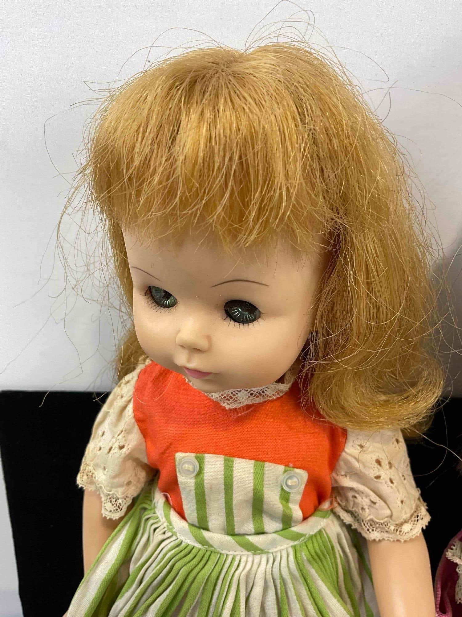 2 pcs Vintage Madame Alexander Plastic Dolls "Liesl" & "Degas Girl" w/ Tag. Very Good Condition. - 6